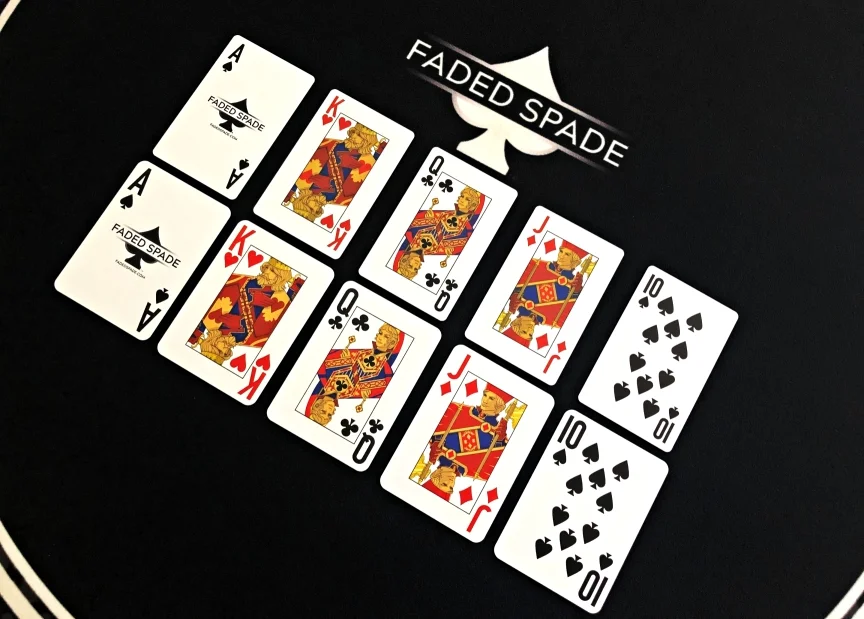 Eyes on the Size — Faded Spade Playing Cards 100 Plastic Poker