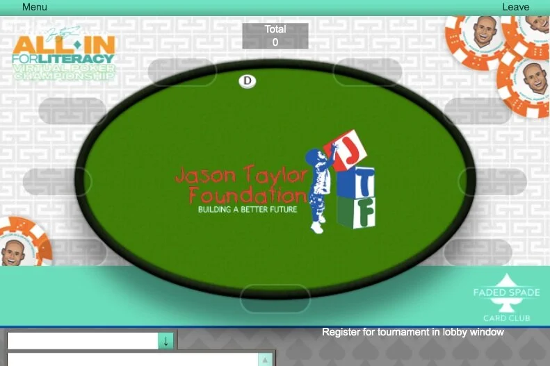 Jason Taylor Foundation Blitzes the Faded Spade Virtual Poker