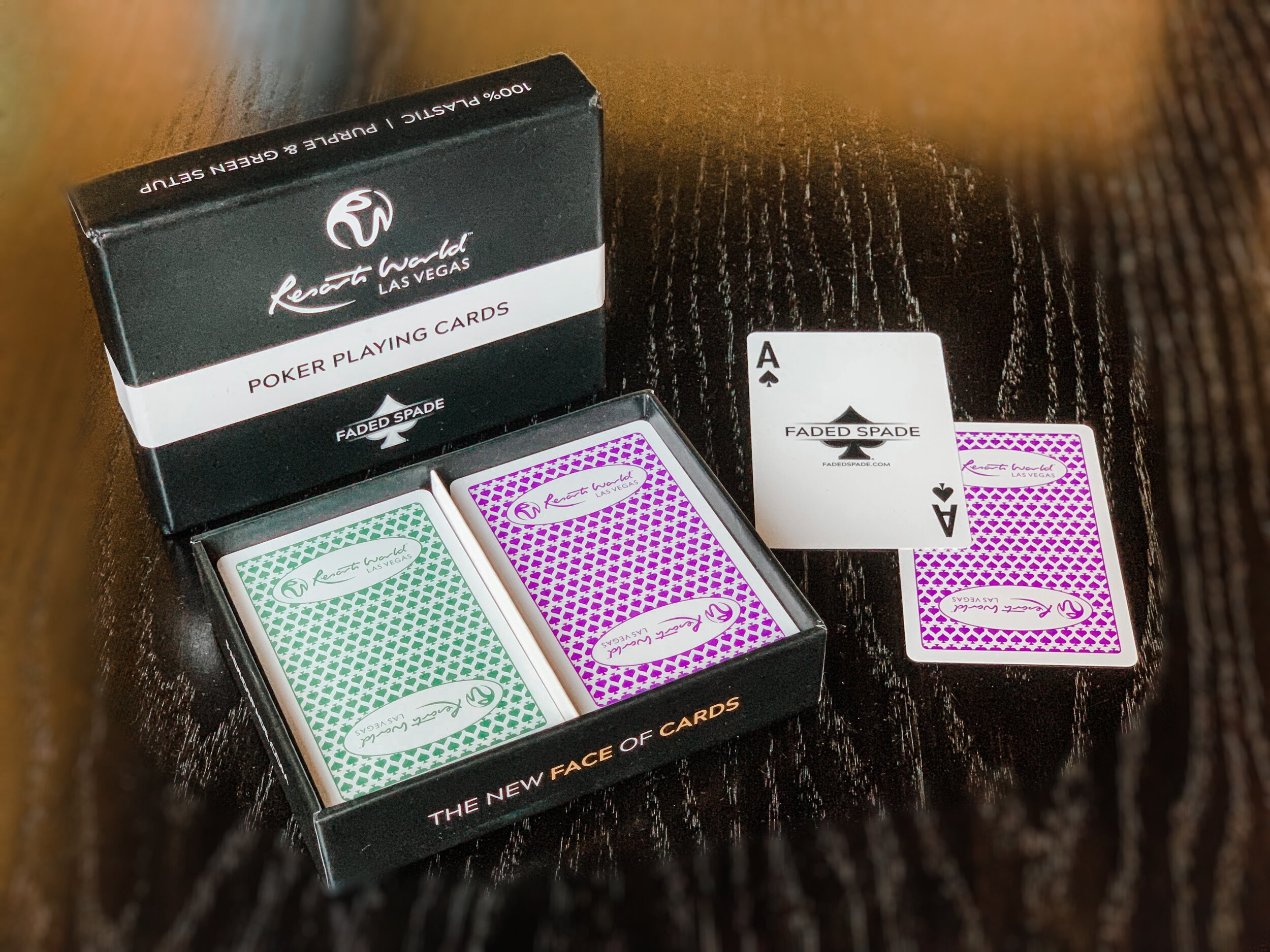 Faded Spade® Partners with Resorts World Las Vegas for Landmark Expansion —  Faded Spade, 100% Plastic Poker and Casino Paper Playing Cards