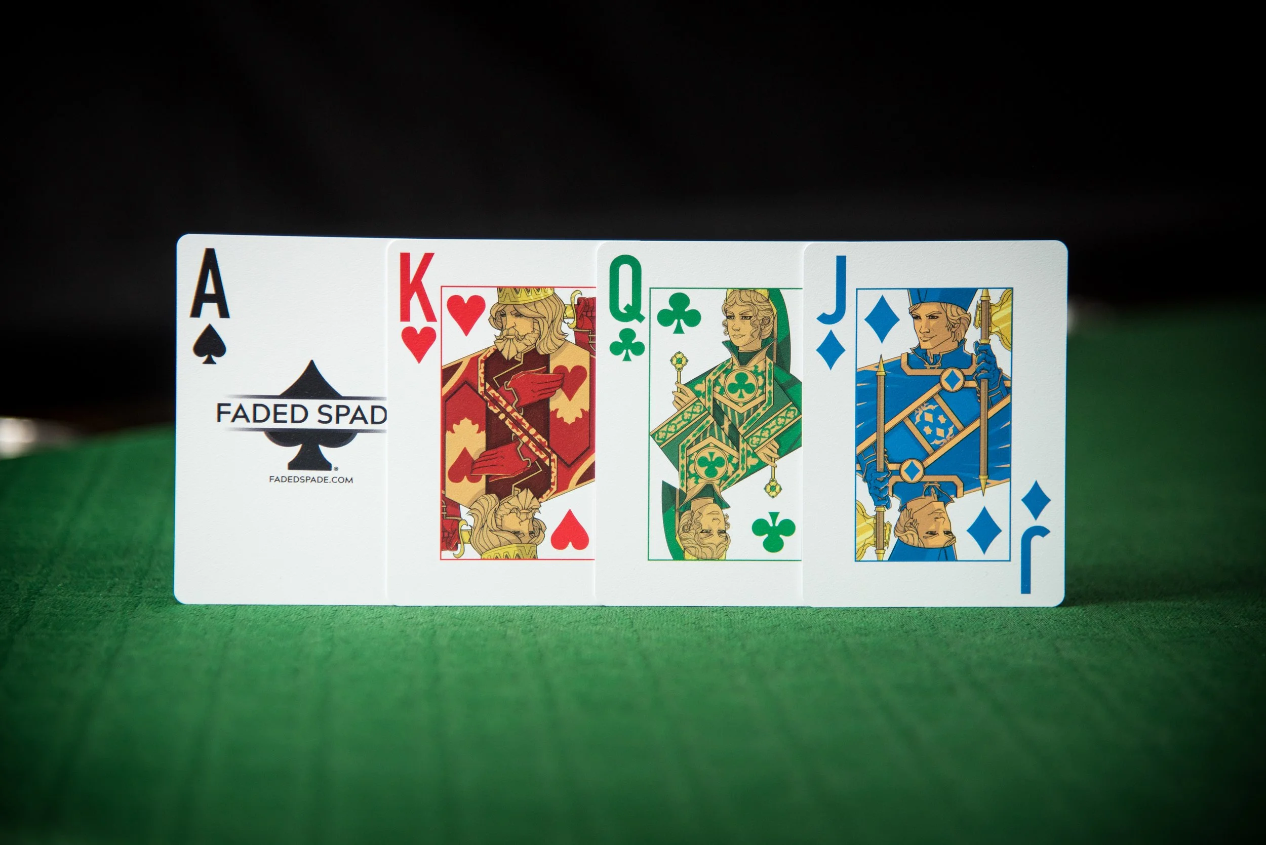 Four Color 4Color 3.0 Playing Cards — Faded Spade 100 Plastic Poker