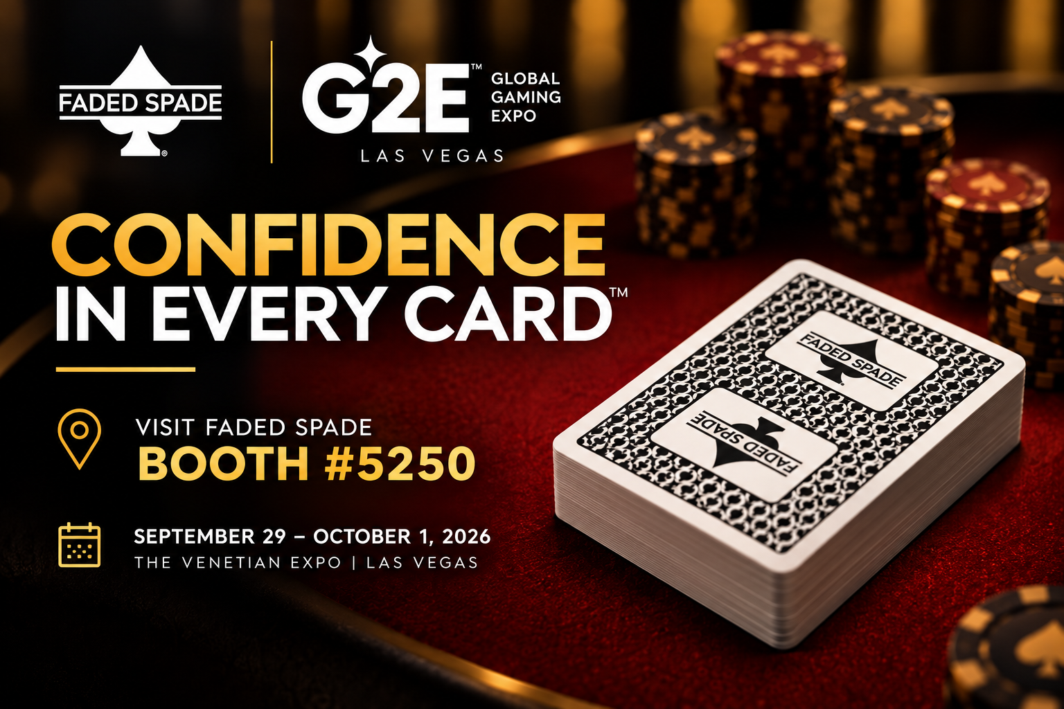 Faded Spade Returns to G2E 2026 with Expanded Casino Playing Card Solutions