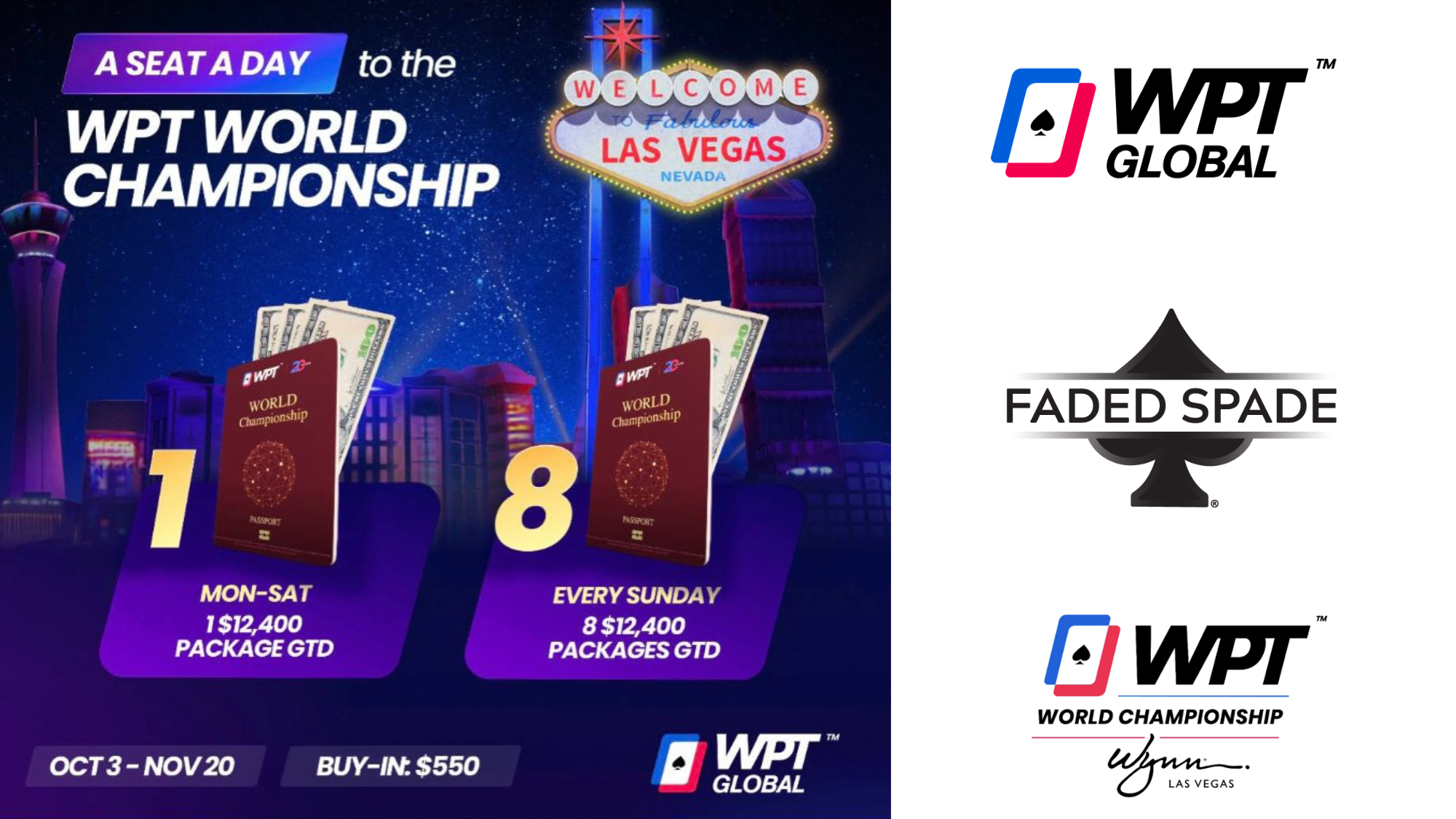 Faded Spade Giveaway WPT World Championship Packages Courtesy of WPT Global — Faded Spade 100