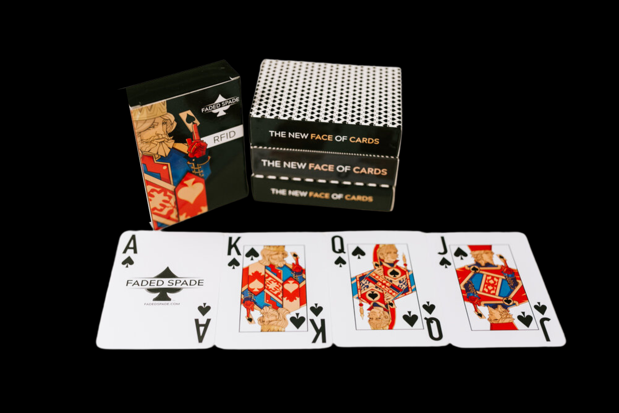 RFID Playing Cards 4Pack — Faded Spade | 100% Plastic Poker and Casino ...