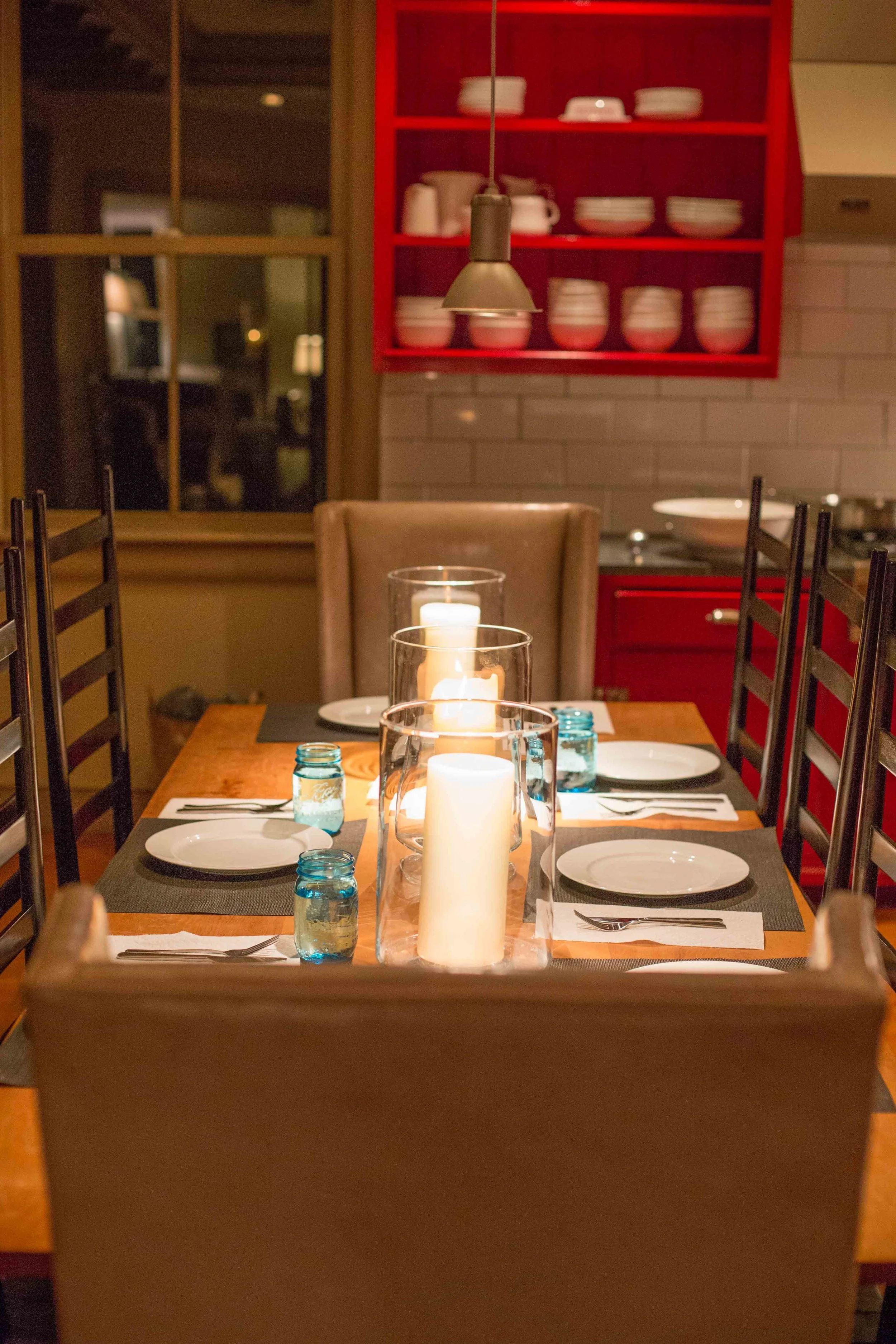 My favorite part of the weekend was gathering at this table for dinner each night. Family dinner night!!