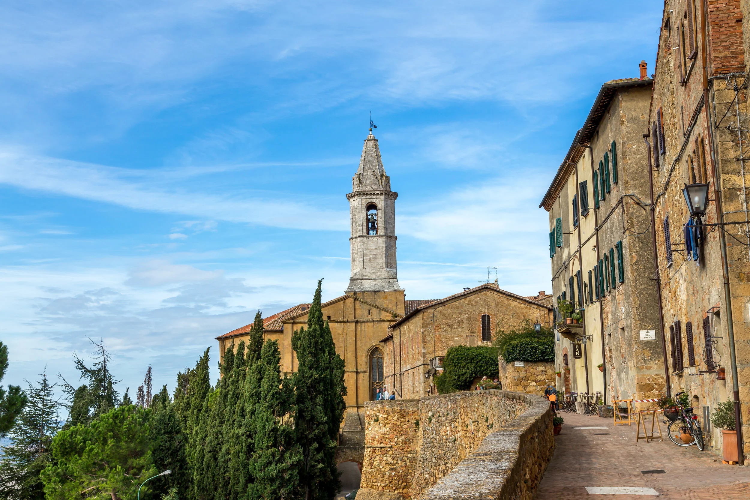 We visited the town of Pienza, which is known for its pecorino cheese. So of course, we found a shop that properly packed them for travel (yes, we basically bought a wheel of pecorino). We still have some in our fridge:) Also, I happened upon a little leather shop that made beautiful bags: Officine904 . If you need to know, I picked up a nice little crossbody as a souvenir. 