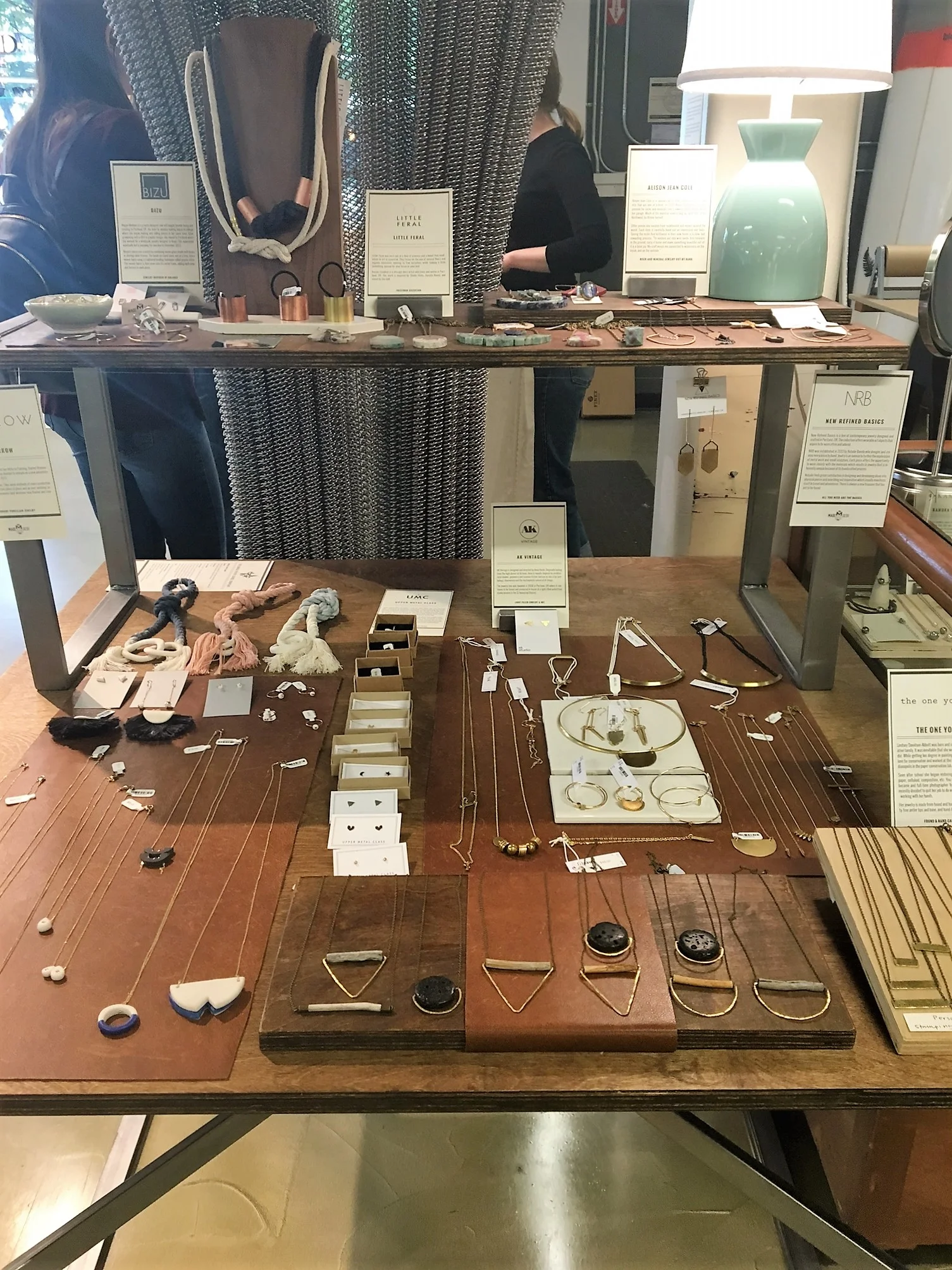 My favorite part of the store was the jewelry section (duh!). I was lucky enough that the hubs gifted me a beautiful ring made by Upper Metal Class . 