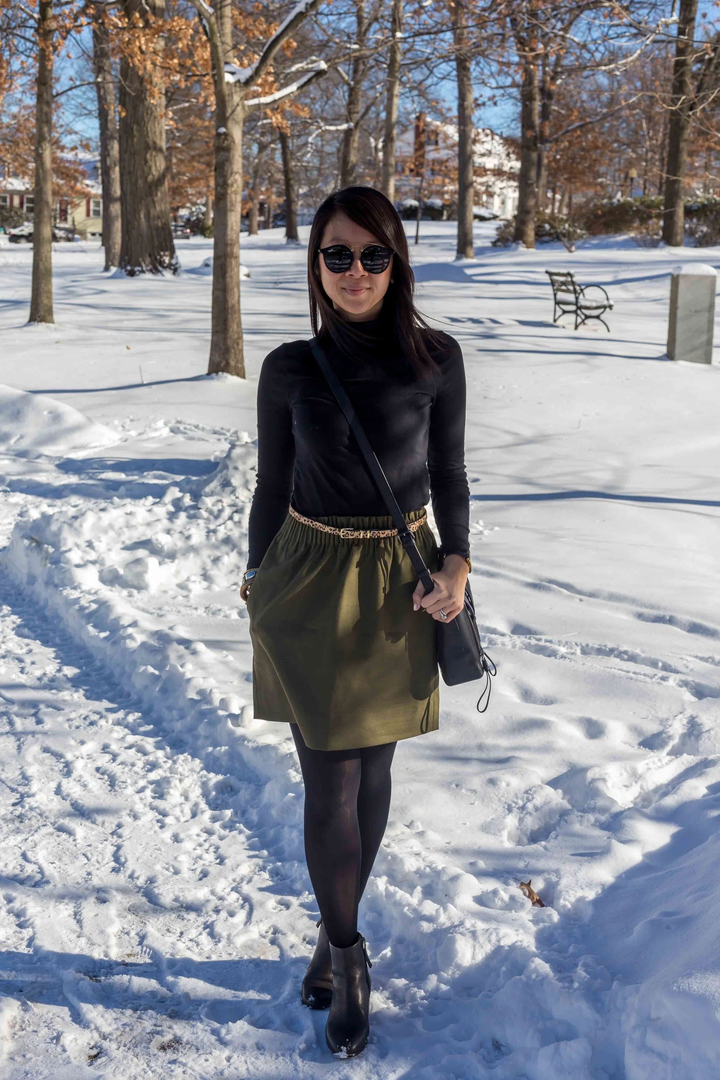 Excuse the lopsided belt. It was windy, cold and the hubs failed to mention it to me. This is real life people! #NotPerfect