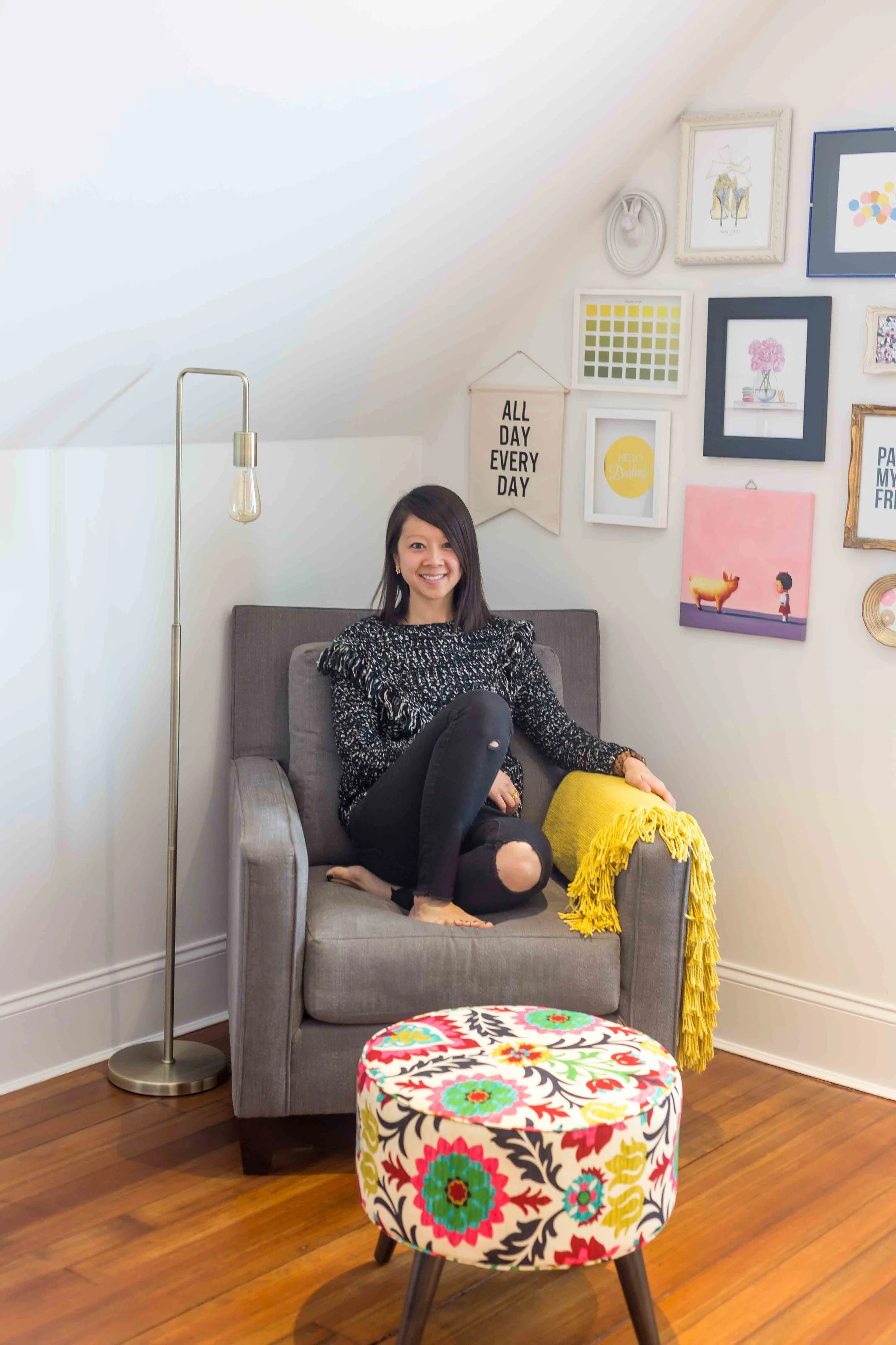 Staying cozy in our reading nook! 