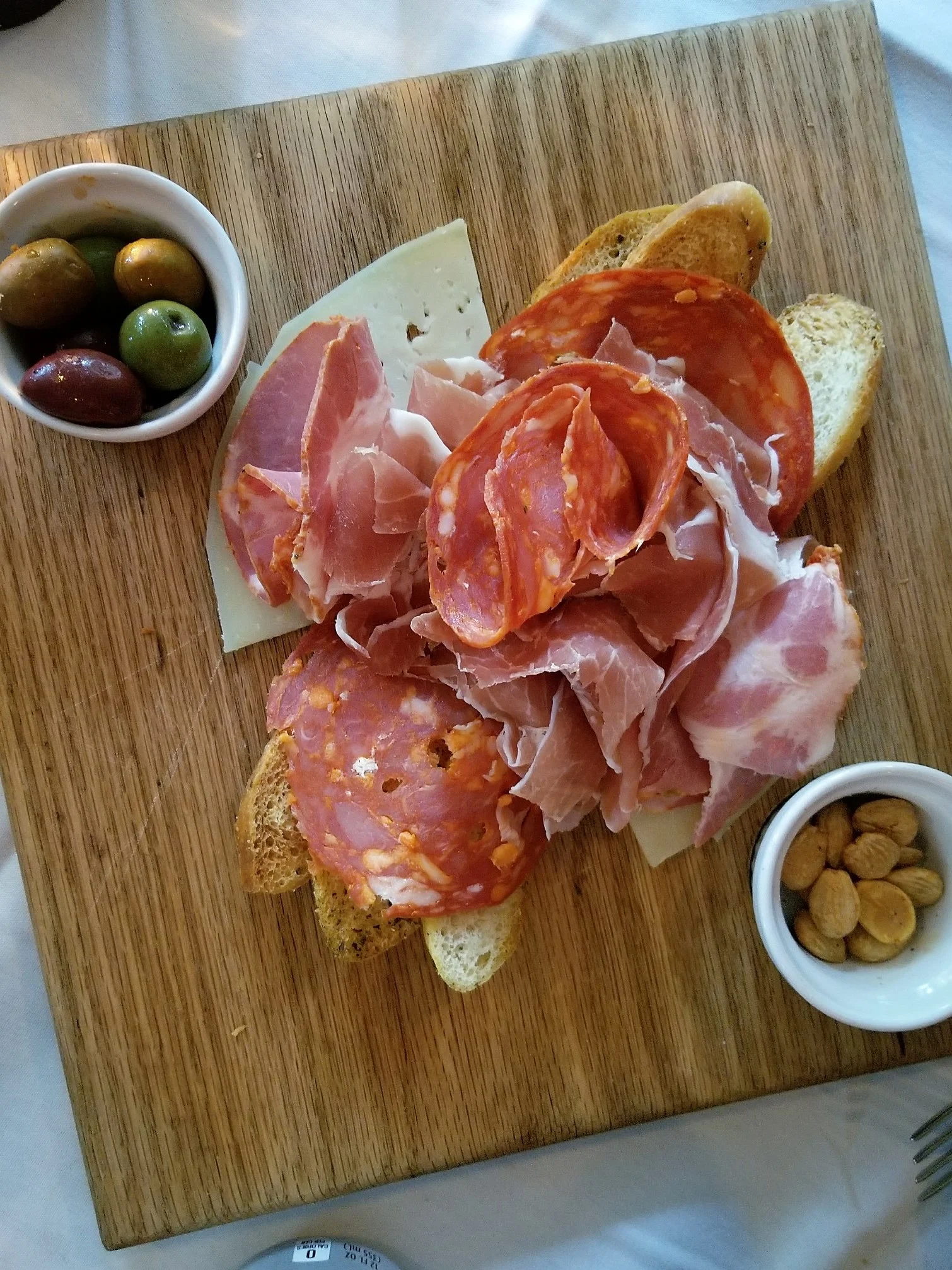 Thanks to Yelp , we discovered Espana, a Spanish tapas restaurant, in Fernandina Beach for dinner. We started with this amazing meat and cheese board. I mean, how could we not?