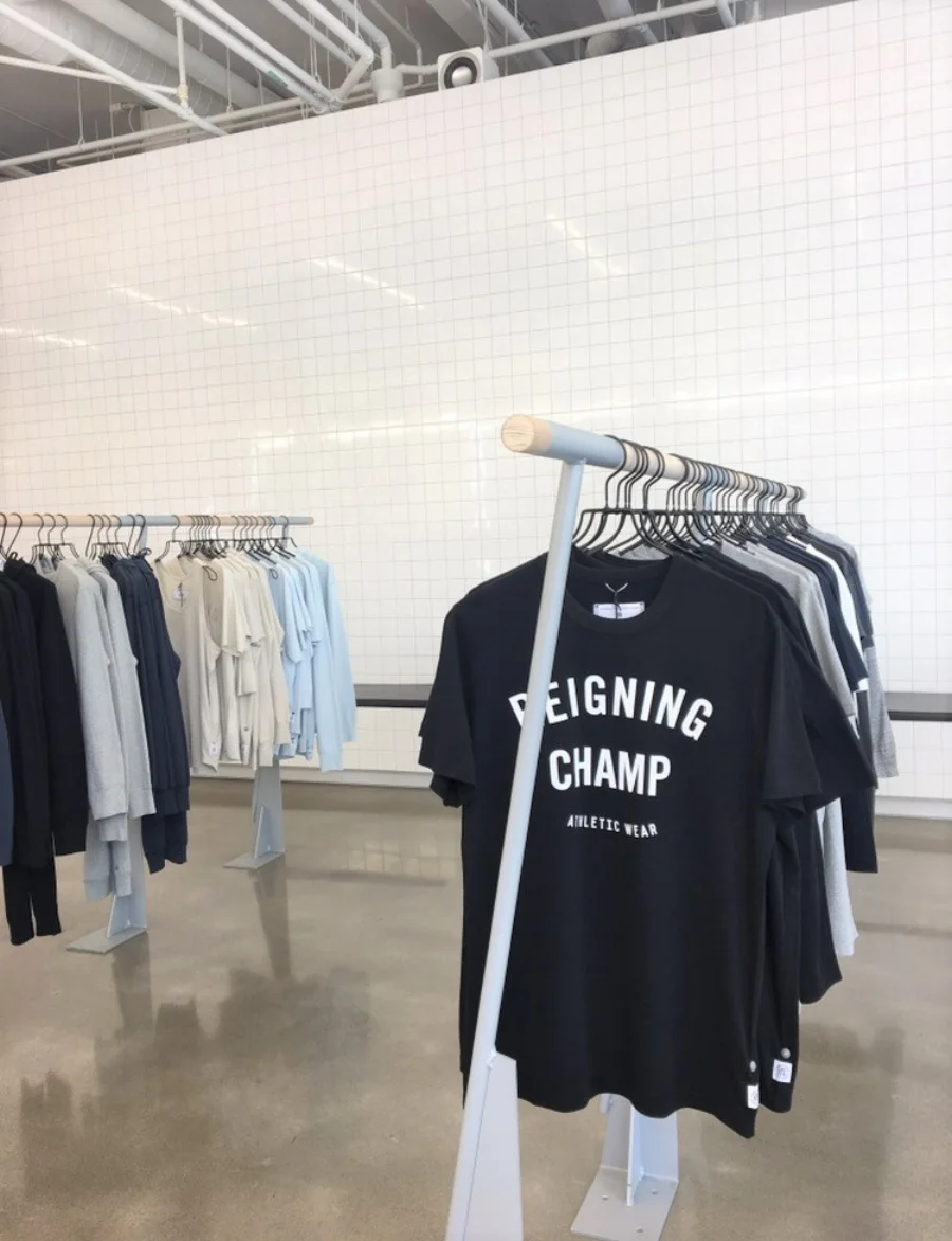 Whenever we travel, we always love seeking out local brands. Reigning Champ is based in Vancouver (with presence in Toronto) and creates premium athletic wear. I especially love the clean aesthetic of the store. Another one of our fave places to shop at is Roots . They make the best sweat-everything!