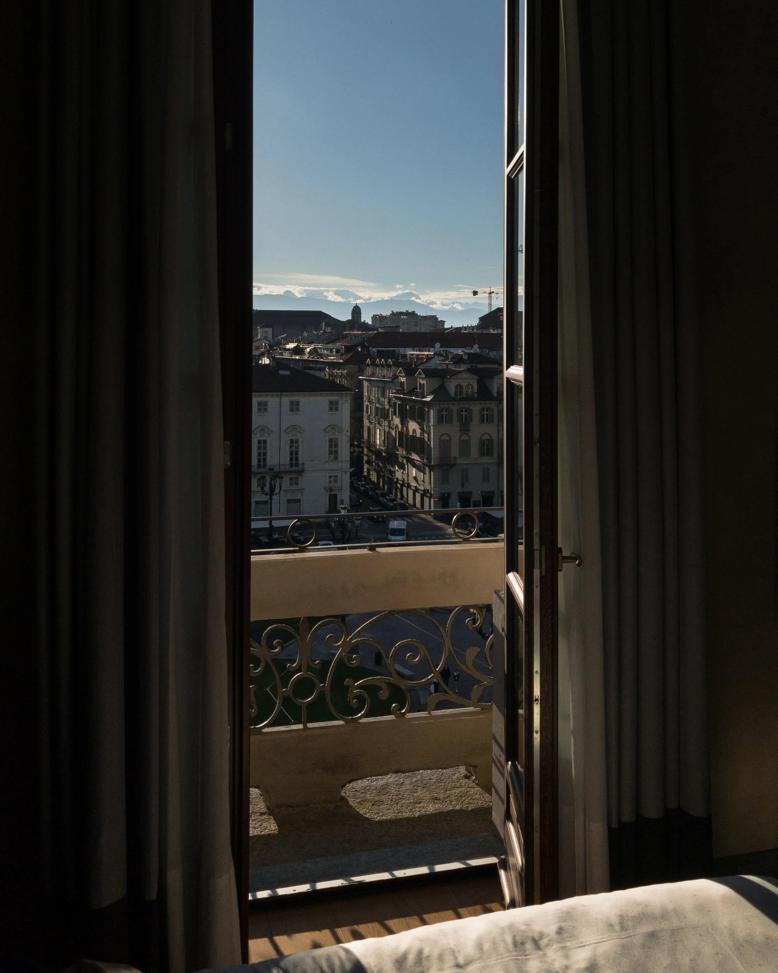 During our two night stay in Torino, we stayed at the NH Collection Torino Piazza Carlina . It was in a great location and the room was spacious with a modern and minimal design aesthetic. Right outside the door to our room was a balcony that overlooked an interior courtyard and lounge chairs available to hang out on. There's a mini tour of our room on my IG "Italy" highlights reel if you want to see more. Breakfast was included, which was nice - one less meal to not have to worry about. This hotel was the perfect place to lay my pretty little head down each night.