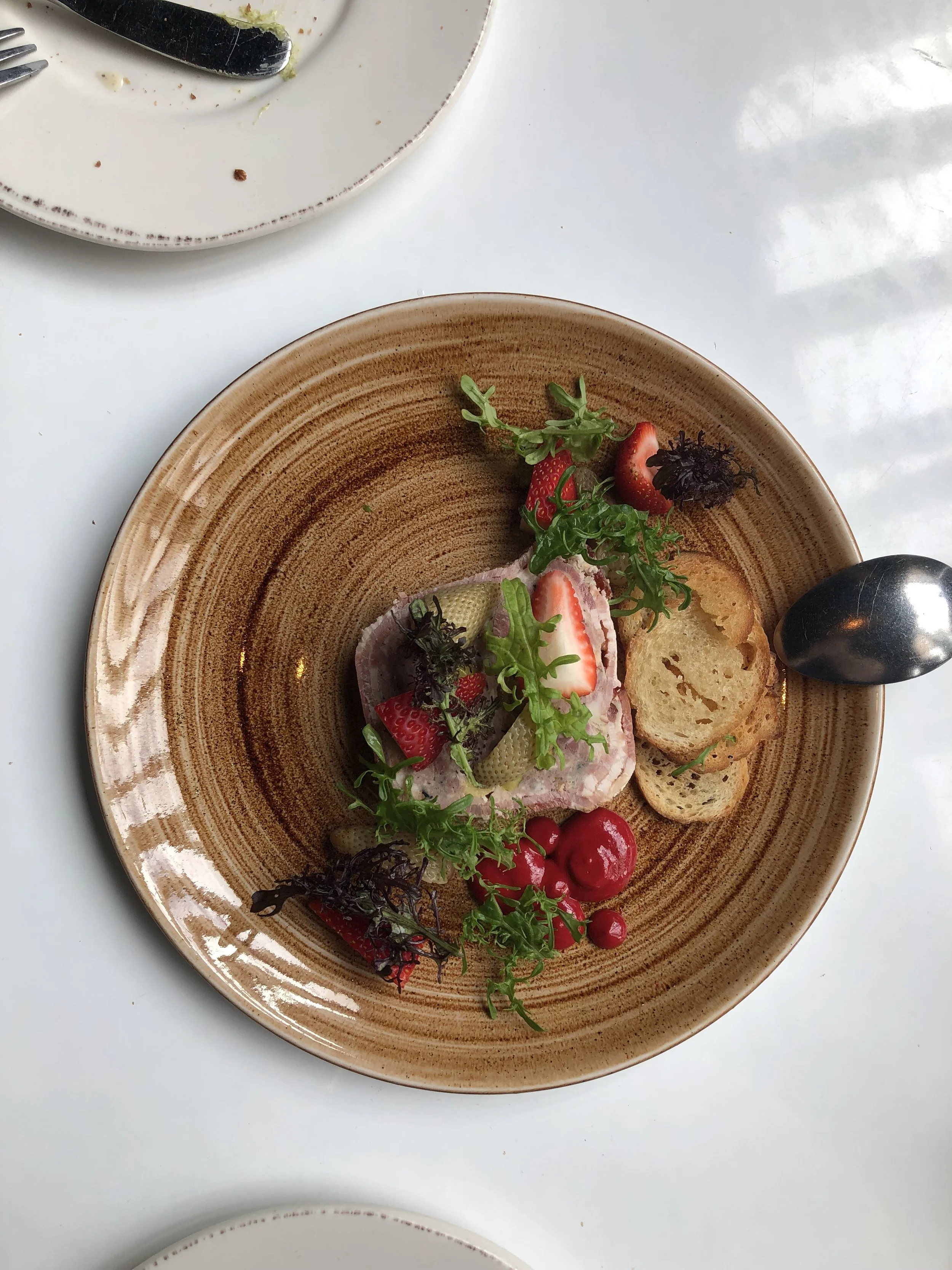 How pretty is this plated dish?! I can’t remember which pate this was but the fruit and relish added a nice sweet to balance out the savory.
