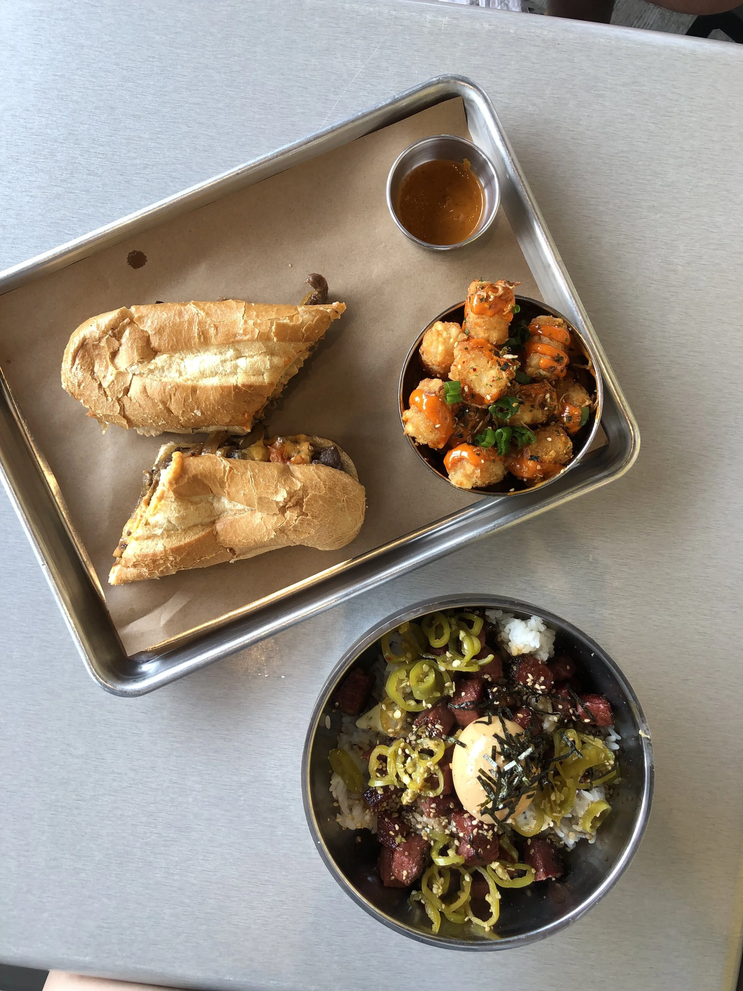 One of the best Asian fusion meals we had was at Chiko (chinese-korean). We got the bo-ssammy with tots (of course) and the bulgogi. I’m still dreaming about this meal. This was an accidental find while we were exploring Encinitas (the town over from Carlsbad) and boy were we happy we found it!