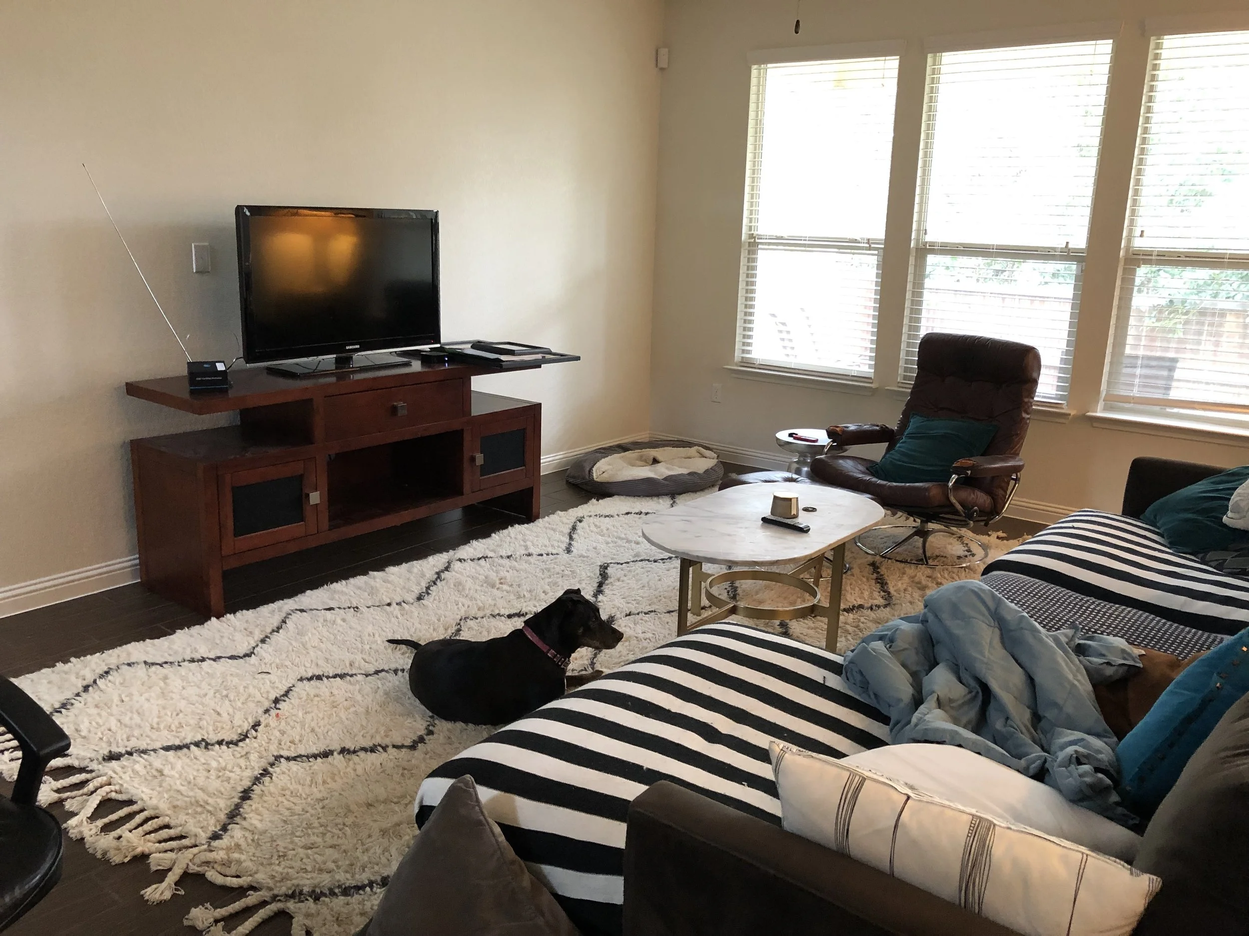 Some good foundation pieces, but we still need to inject some life into it! That’s Dups (short for Panda Puduppydups Snugglesworth). She really adds a sophistication to the space.