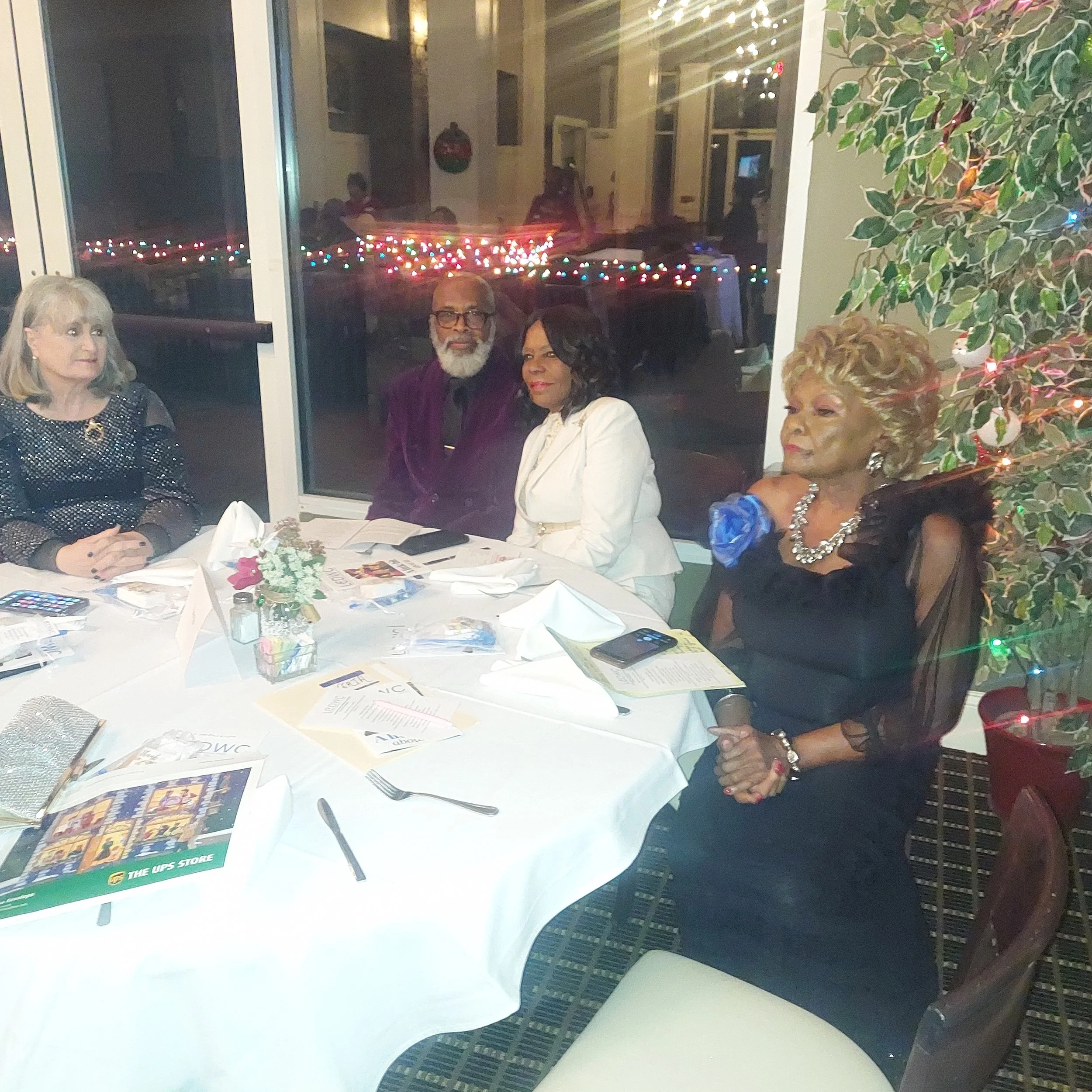 Mr. and Mrs. Ealey, Sickle Cell Foundation,  member, Zora, and guest, Myra Harris