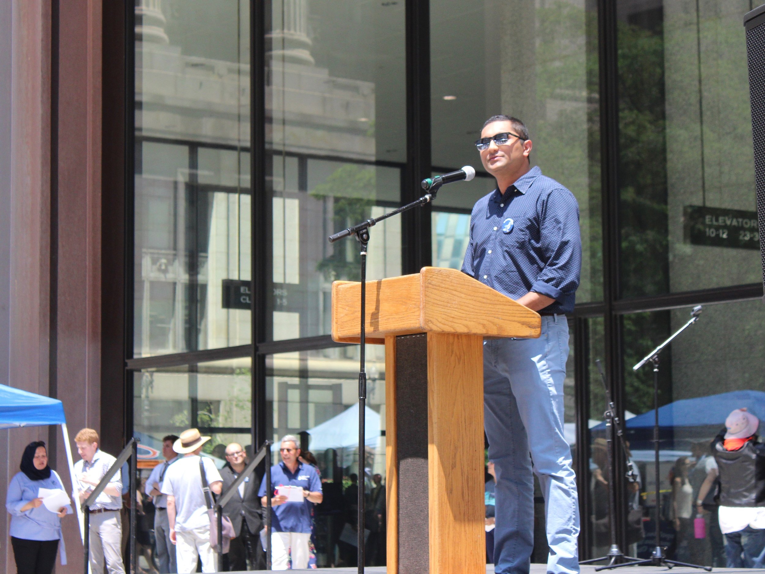 "We need to stand together and come together around our communities," says Chicago Alderman Ameya Pawar. "We need to lift one another up." (One Illinois/Ted Cox)