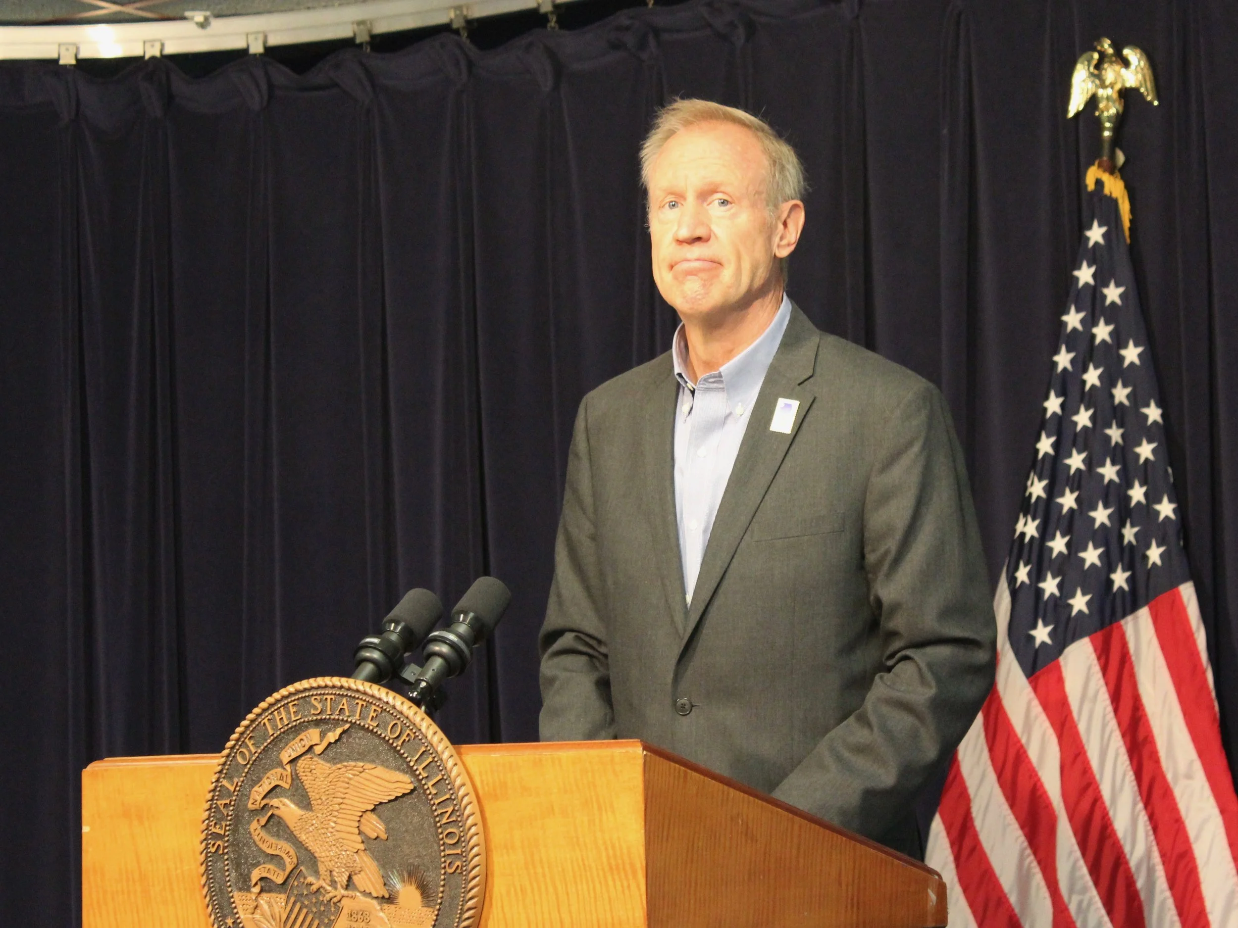 Gov. Bruce Rauner vetoed a bill that would have called on the state to withdraw from a controversial interstate voter-registration program. (One Illinois/Ted Cox)