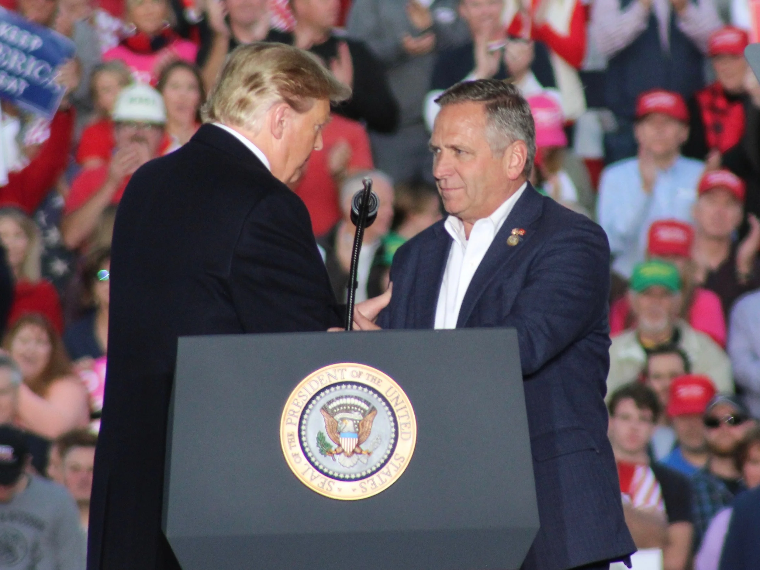 President Trump said he held the political rally to give Congressman Mike Bost a much-needed boost. (One Illinois/Ted Cox_