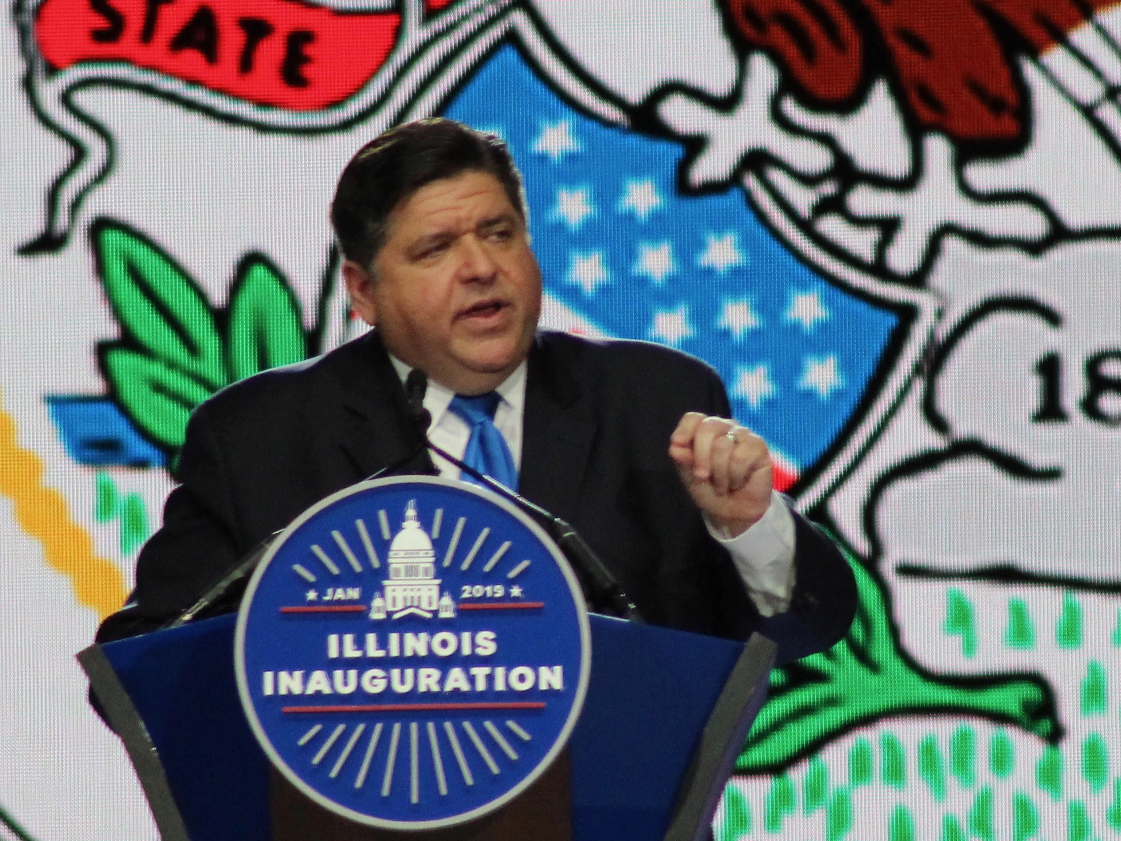 “We have an obligation as a state to do everything we can to help those paying a direct price for the actions of the president,” says Gov. Pritzker. (One Illinois/Ted Cox)