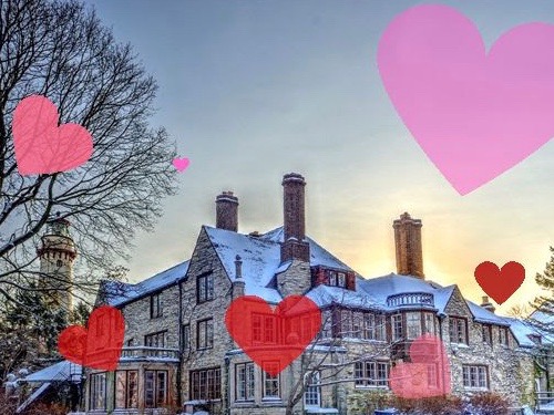 Evanston’s beloved Harley Clarke Mansion gets “heart bombed” on Saturday. (Friends of Harley Clarke/Tom McAuliffe)