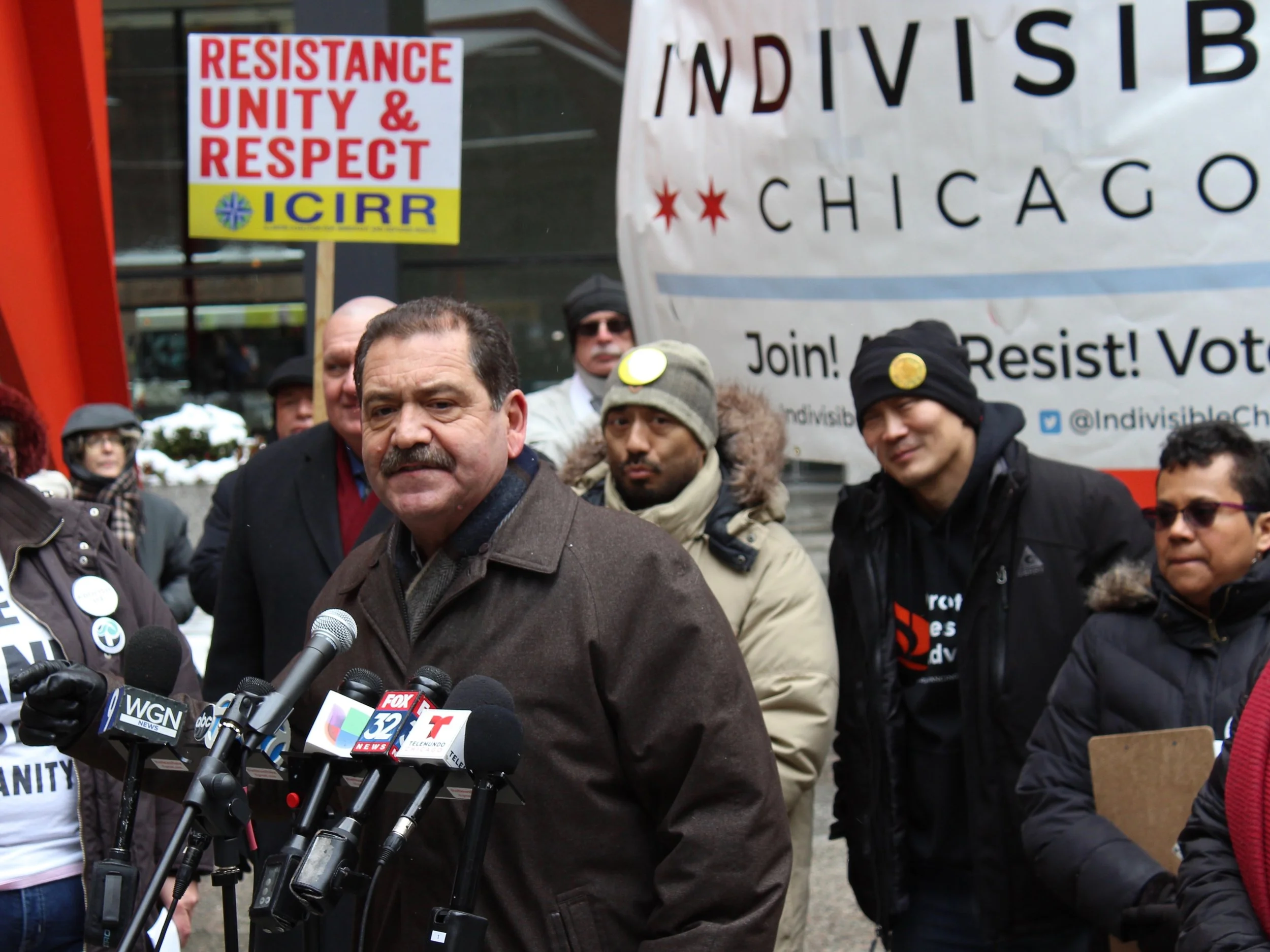 U.S. Rep. Jesus “Chuy” Garcia called President Trump’s declared emergency “nothing but a charade meant to continue the big lies about crises that don’t exist.” (One Illinois/Ted Cox)