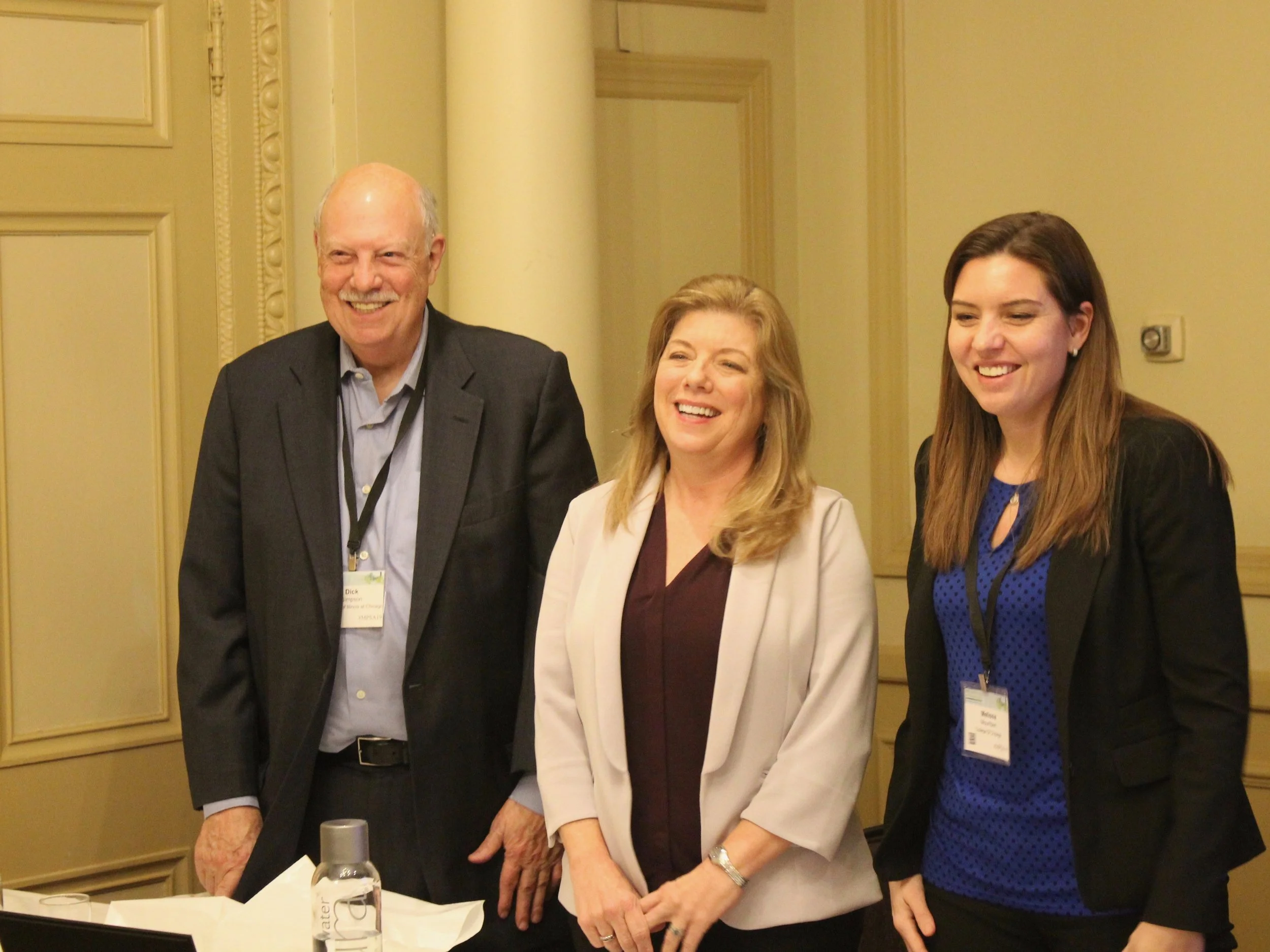 Professors Dick Simpson, Constance Mixon, and Melissa Mouritsen performed a post mortem on Tuesday’s election as part of the Midwest Political Science Association Conference at Chicago’s Palmer House. (One Illinois/Ted Cox)
