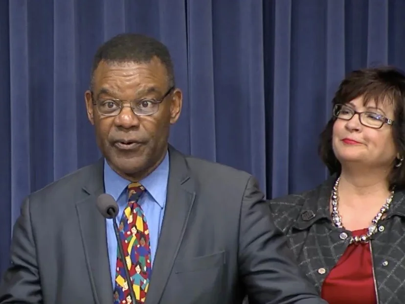 Backed by Cathleen Wilson of the Bethalto Boys & Girls Club, Sam Banks, CEO of the Don Moyer Club in Champaign, says an infrastructure infusion would be a “game-changer.” (Blue Room Stream)