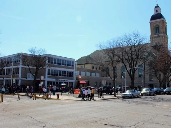 Bridgeport Catholic Academy in Chicago is the sort of school that benefits from a state program providing tax credits for scholarships. (One Illinois/Ted Cox)