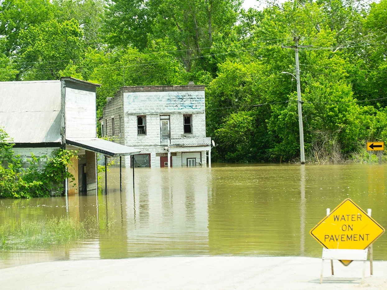 Flooding hits Valley City earlier this year. (Illinois National Guard/Barbara Wilson)