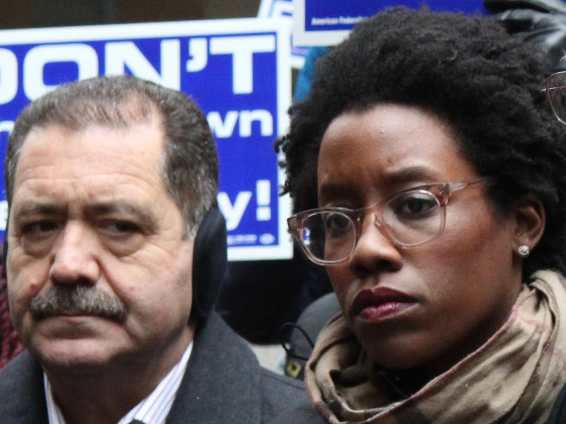 U.S. Rep. Lauren Underwood (right) came out in support of a formal congressional impeachment inquiry into President Trump this week, backing a move already taken by U.S. Rep. Jesus “Chuy” Garcia (left). (One Illinois/Ted Cox)