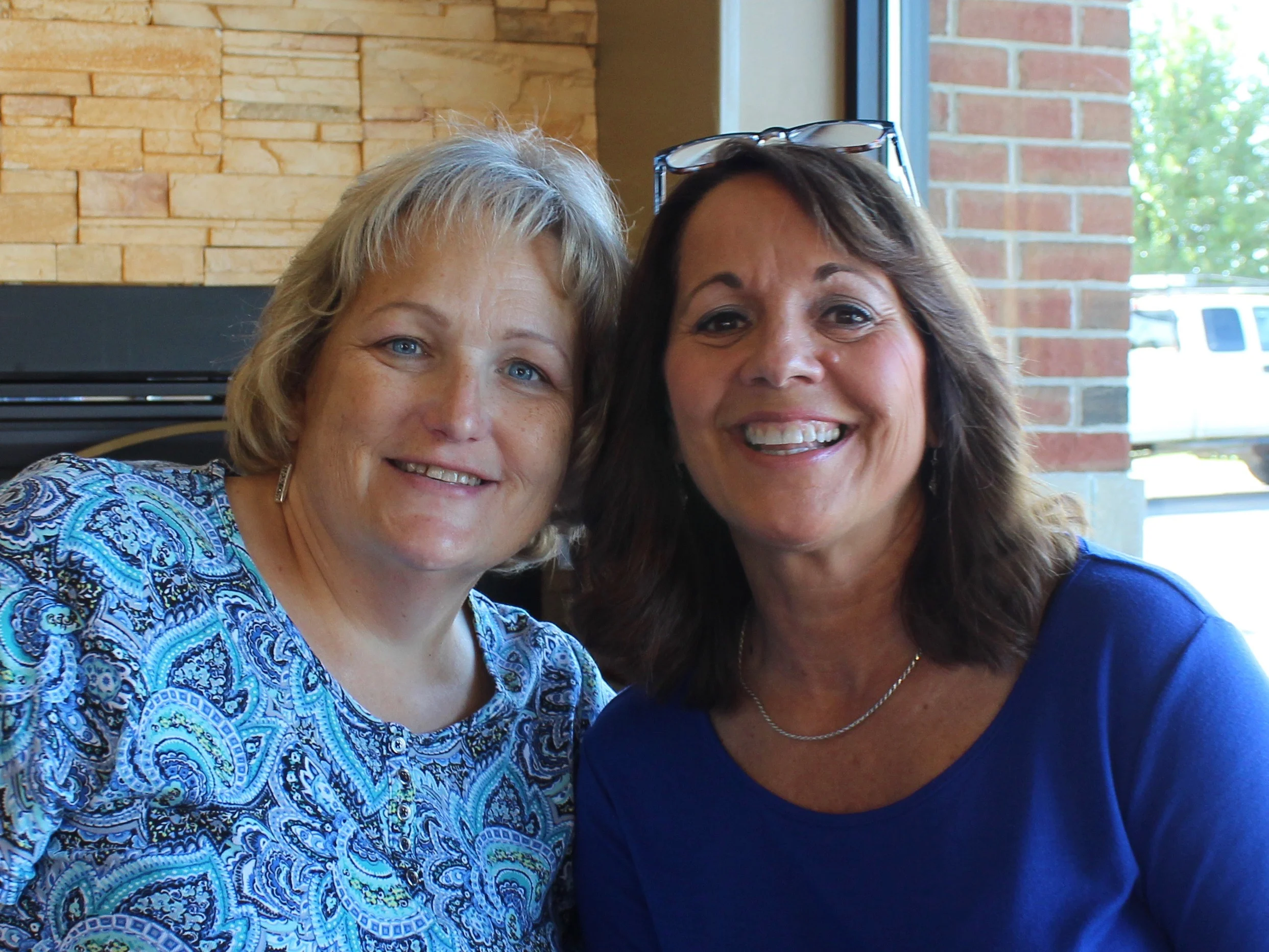 Tina Pizzitola and Sara Moeller are paraeducators in Elgin’s U-46 School District. (One Illinois/Ted Cox)