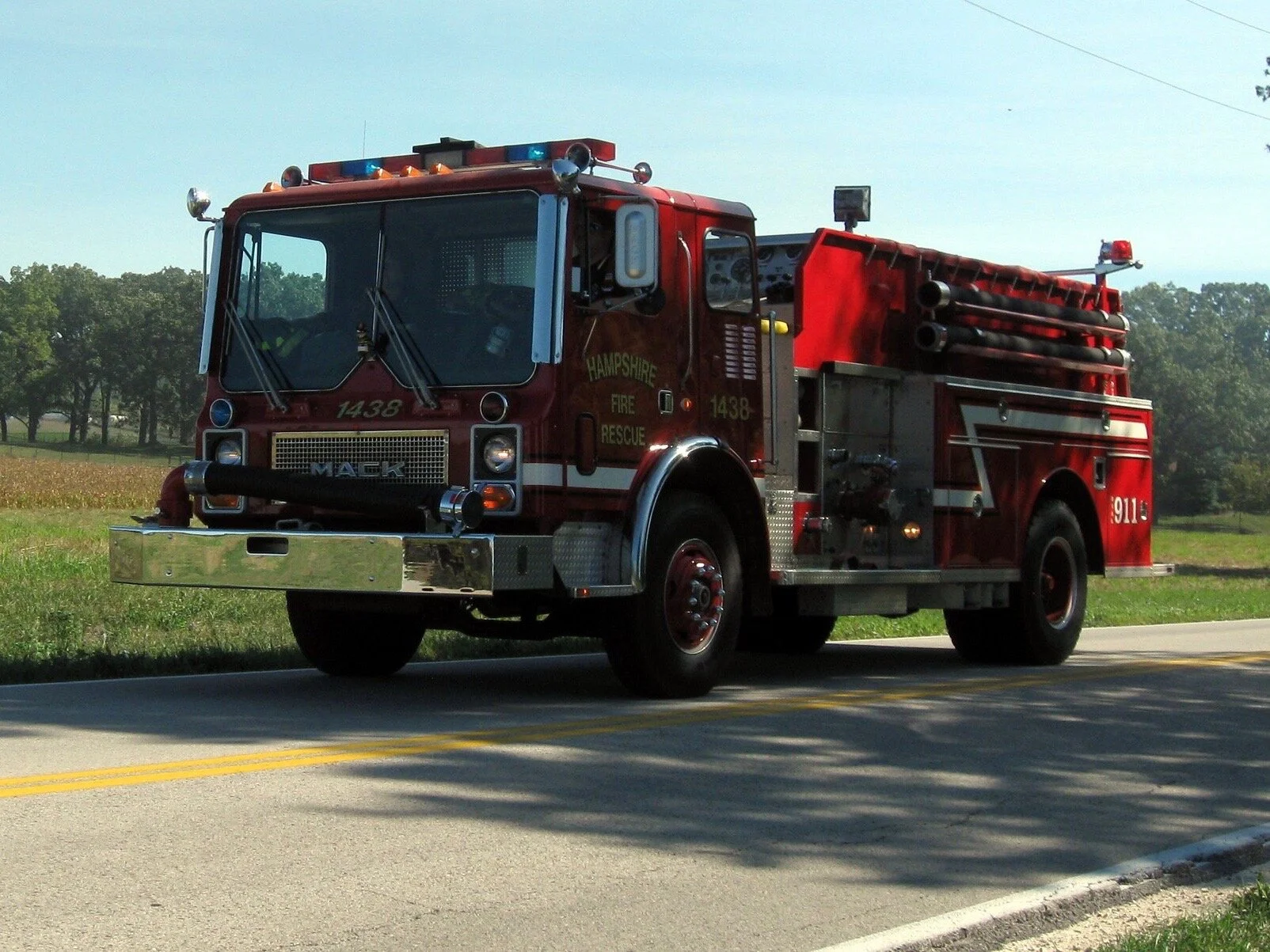 Pensions to firefighters, like the Hampshire Fire Department, benefit the economy through their overall investments as well as their direct payments to retirees. (Flickr)