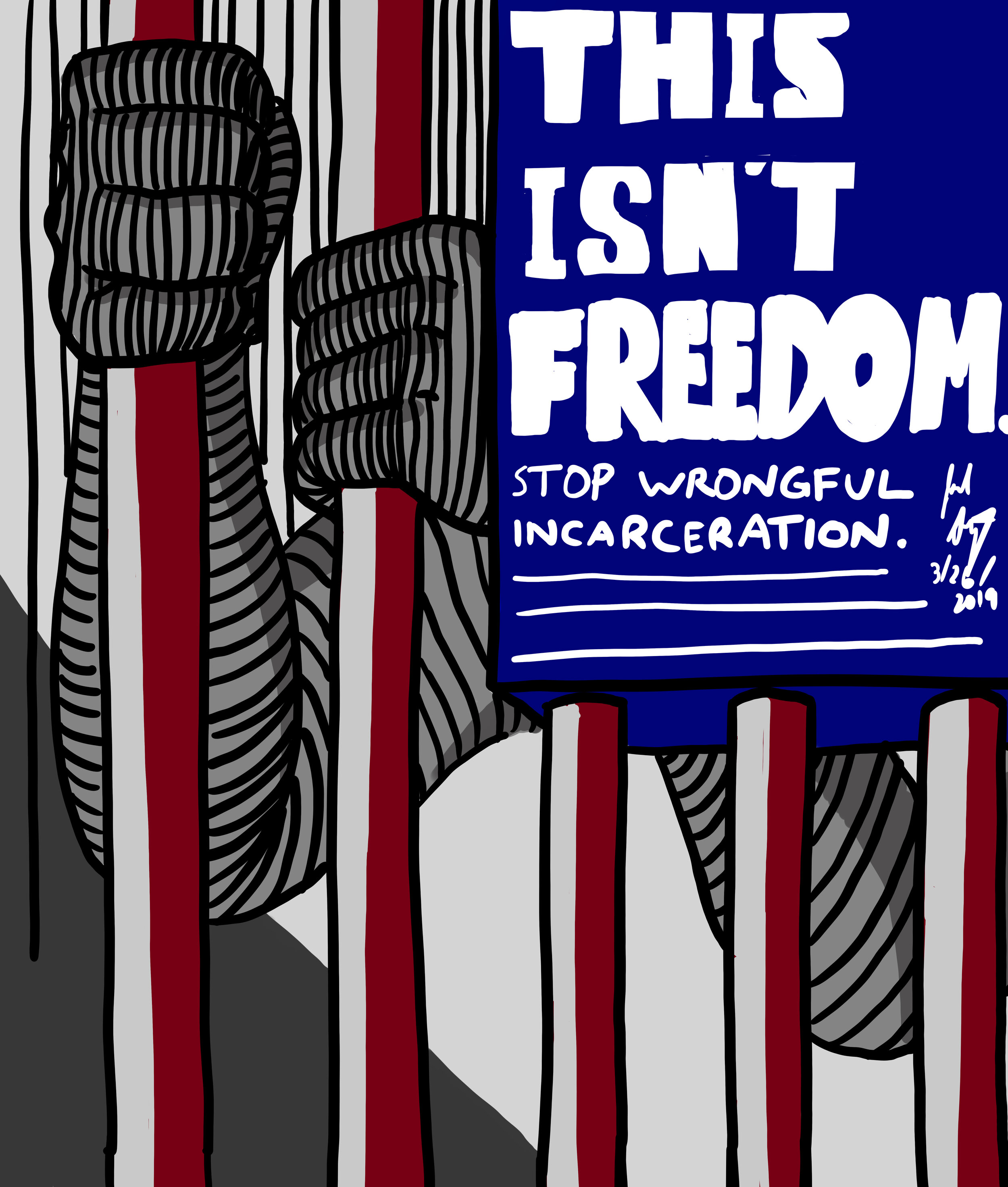  This Isn’t Freedom.  Early poster to remind us that a country with this much incarceration is not free. 