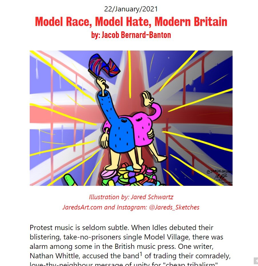   Model Race, Model Hate, Modern Britain  illustrations by Jared Schwartz 