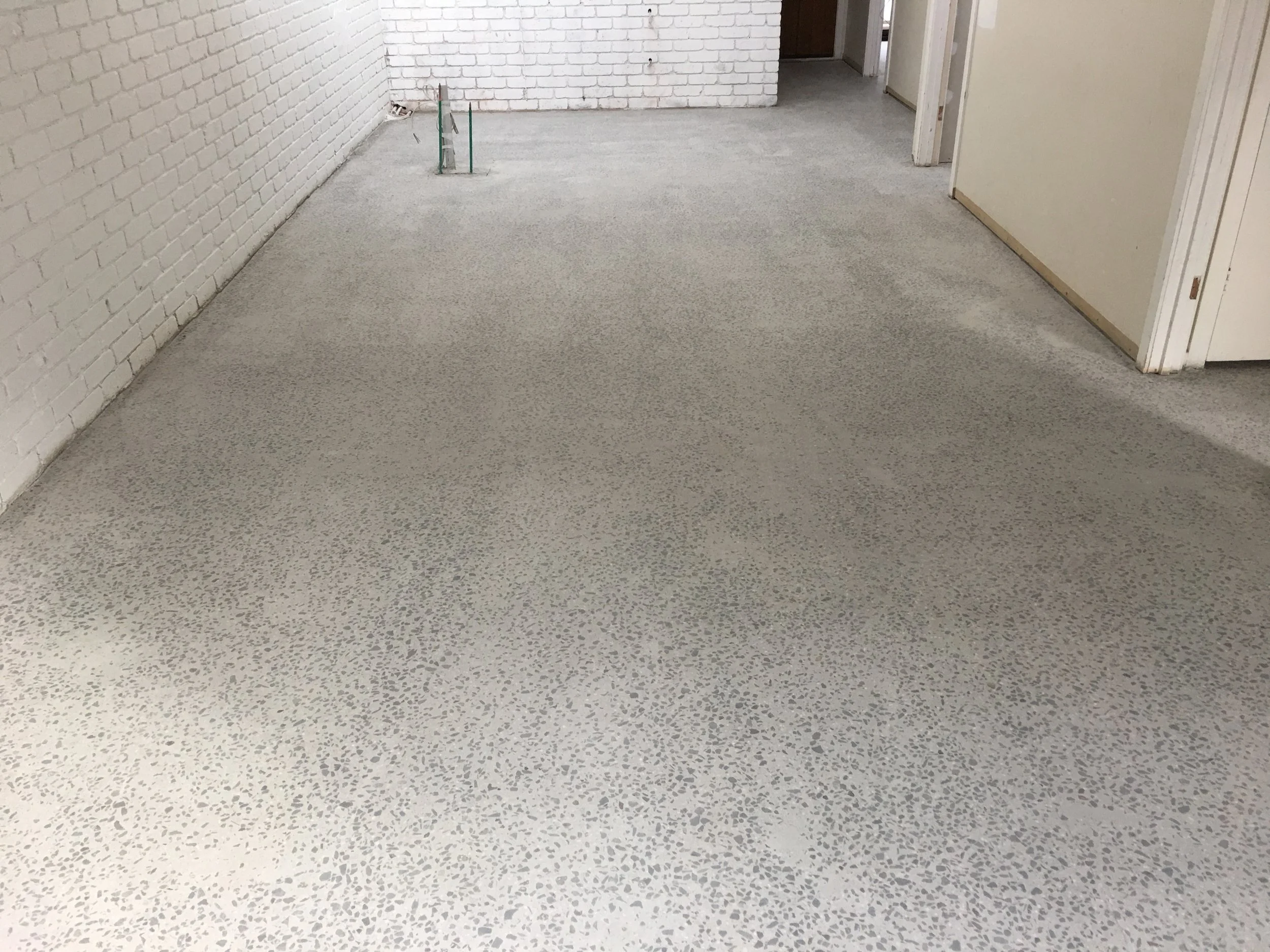 Concrete after grinding ready for sealer