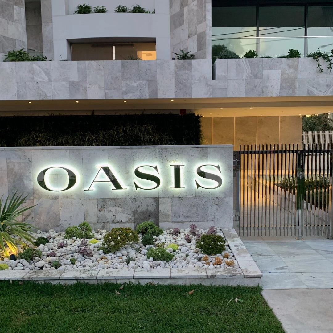 Another fantastic Hi-End build by #bronxx #oasiscronulla as usual a pleasure to work with. 316 Polished Stainless Steel Statutory Signage through out along with Illumimated building name. #signage #statutorysignage #illuminatedsigns