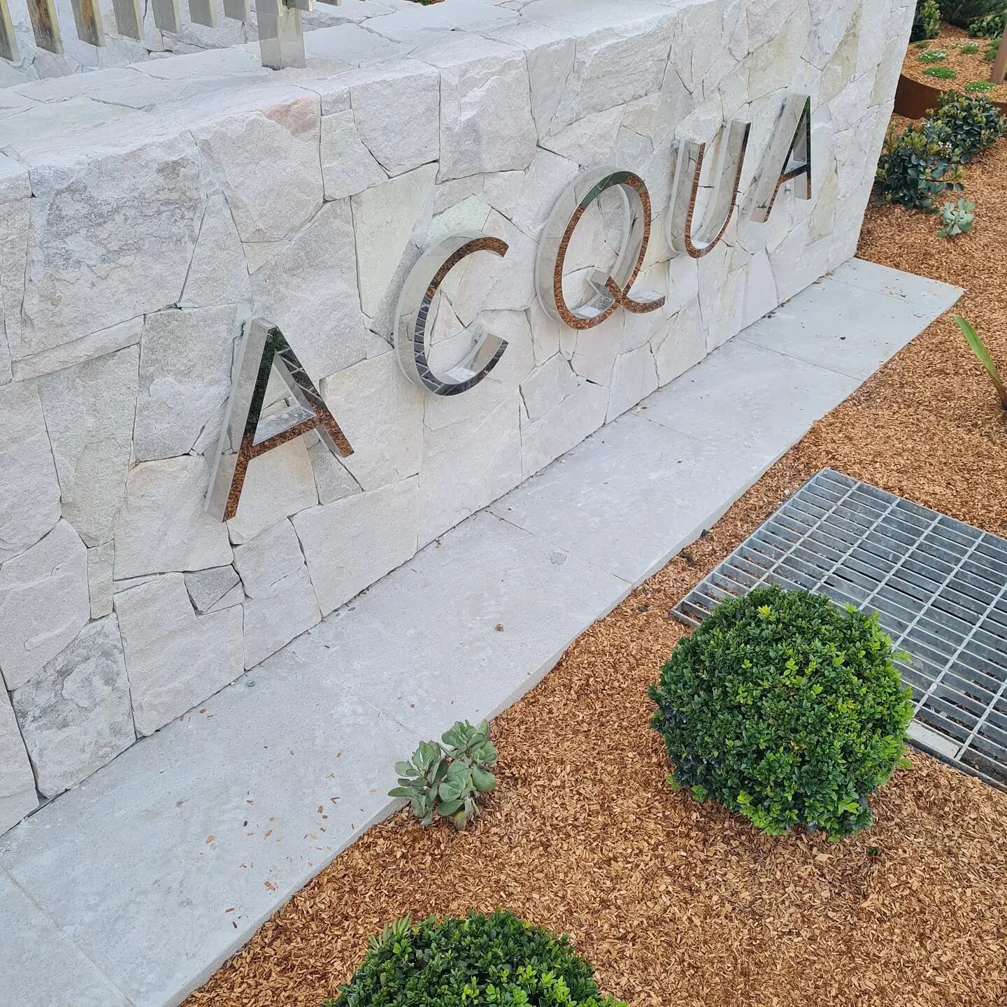 Fantastic development 5 star quality at #cronullabeach polished stainless back lit. All statutory signage polished stainless engraved looks sharp #aquacronulla #signageaustralia