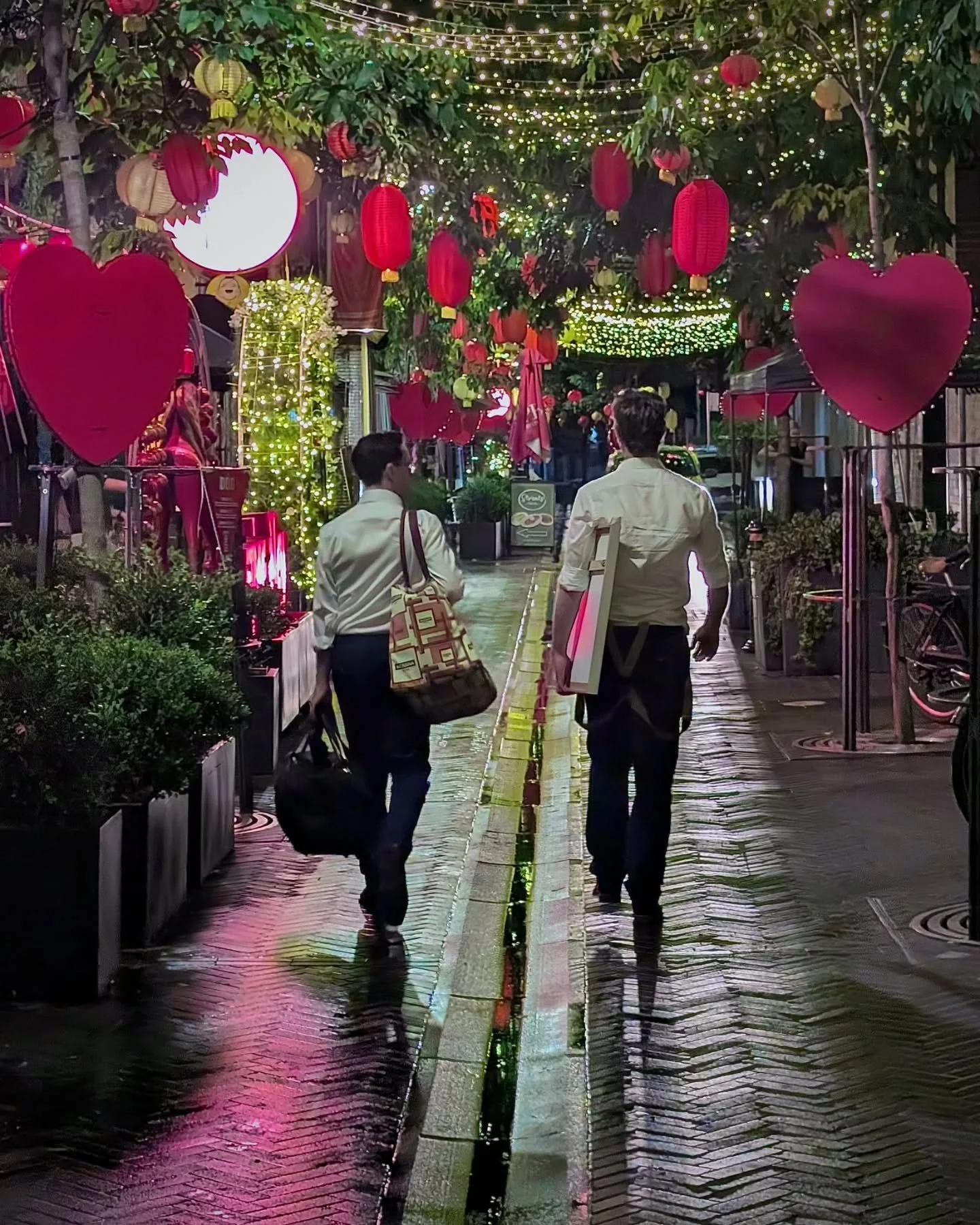This is @ryleygillen and I gleefully strolling up Spice Alley at the end of our wedding day. A beautiful day, shared with a small circle of friends and family. 

Lots of exciting things have happened over the last few months, but I think this one tak