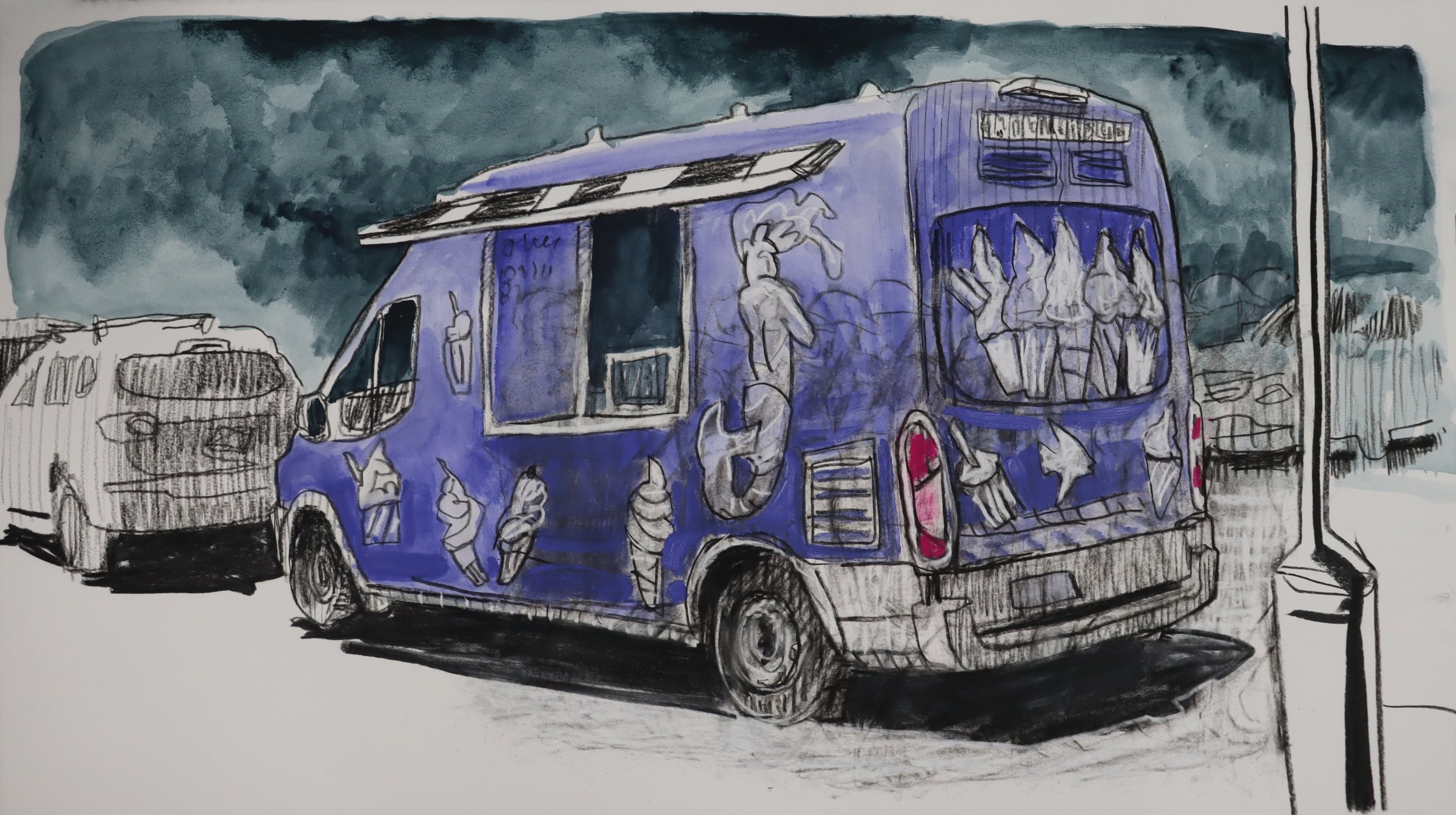 Todd Fuller_Ice cream van_2025_Chalk, charcoal and acrylic on paper_44 x 76 cm-min.JPG