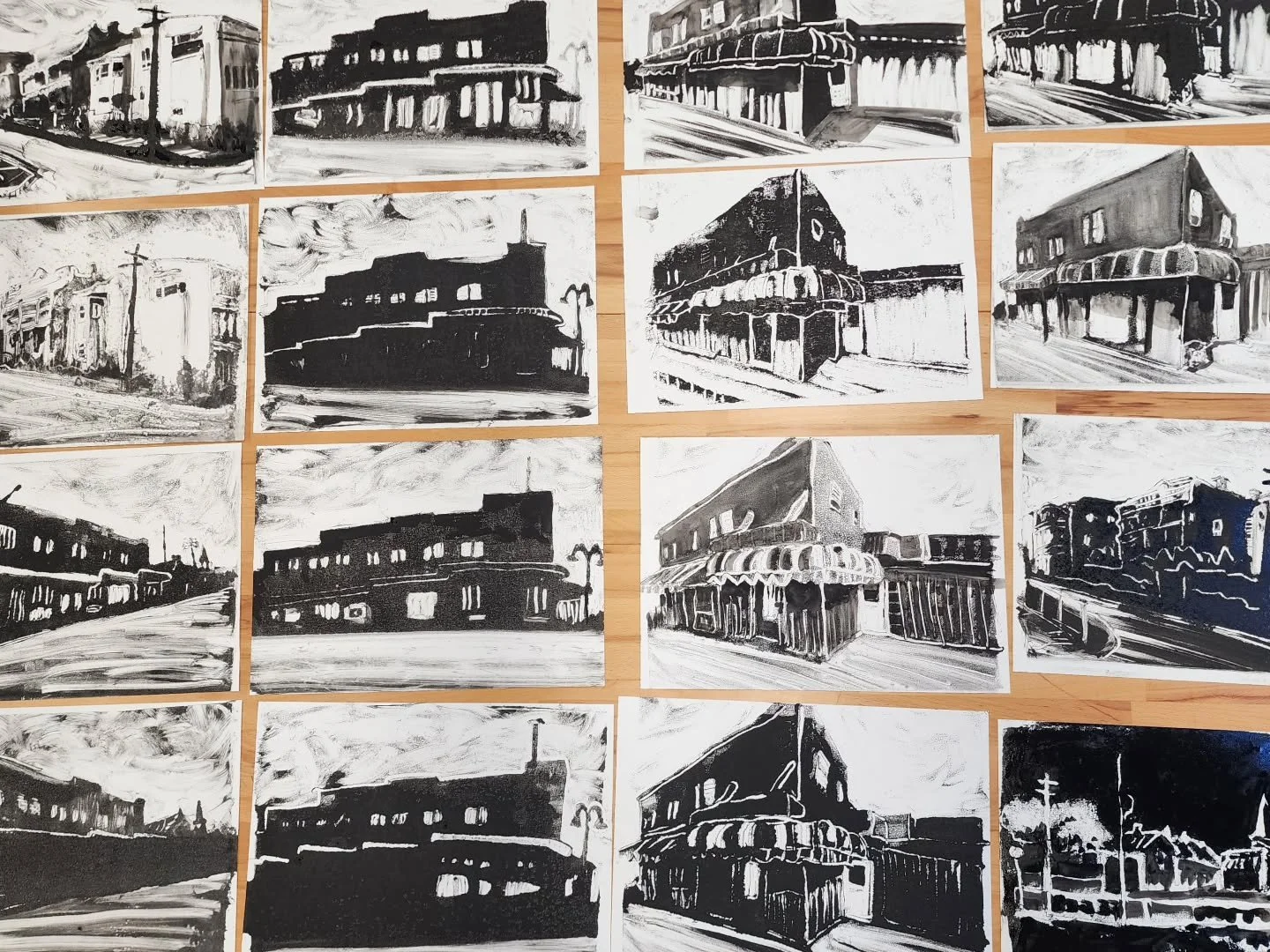 Just thought I&rsquo;d share these ghostly scenic monoprints depicting historic scenes of North Sydney, created as backgrounds for an animation that&rsquo;s nearly complete.

Created through taking away as much as adding, they&rsquo;re part of my ong