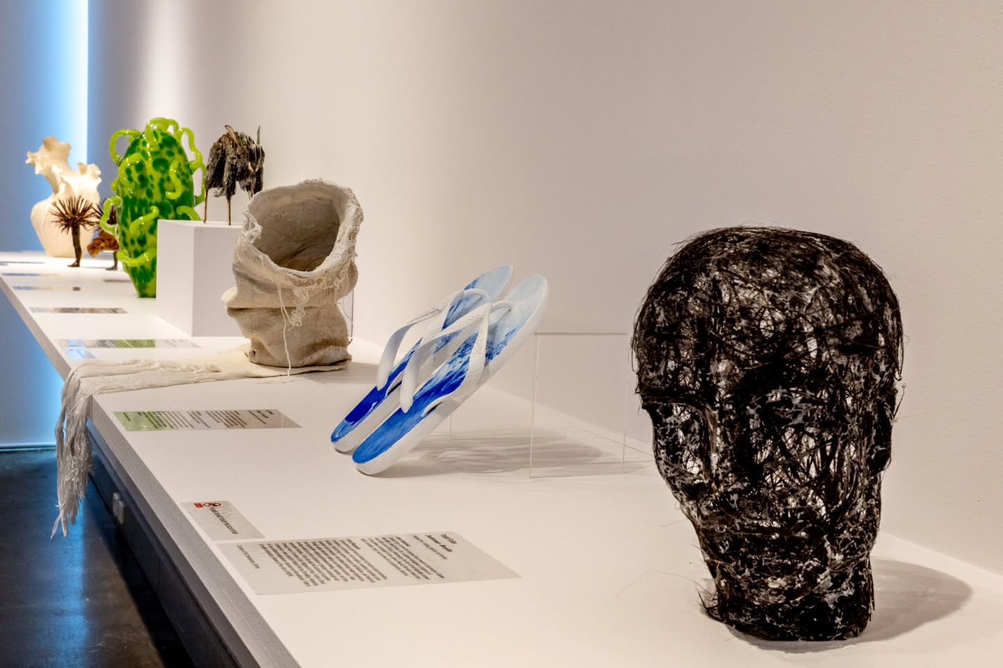 Currently on view at Deakin University Art Gallery as part of the Deakin University Contemporary Small Sculpture Award, you can see Captain Moonlite&rsquo;s death mask, recast in human hair. 

Andrew George Scott, better known as Captain Moonlite, we