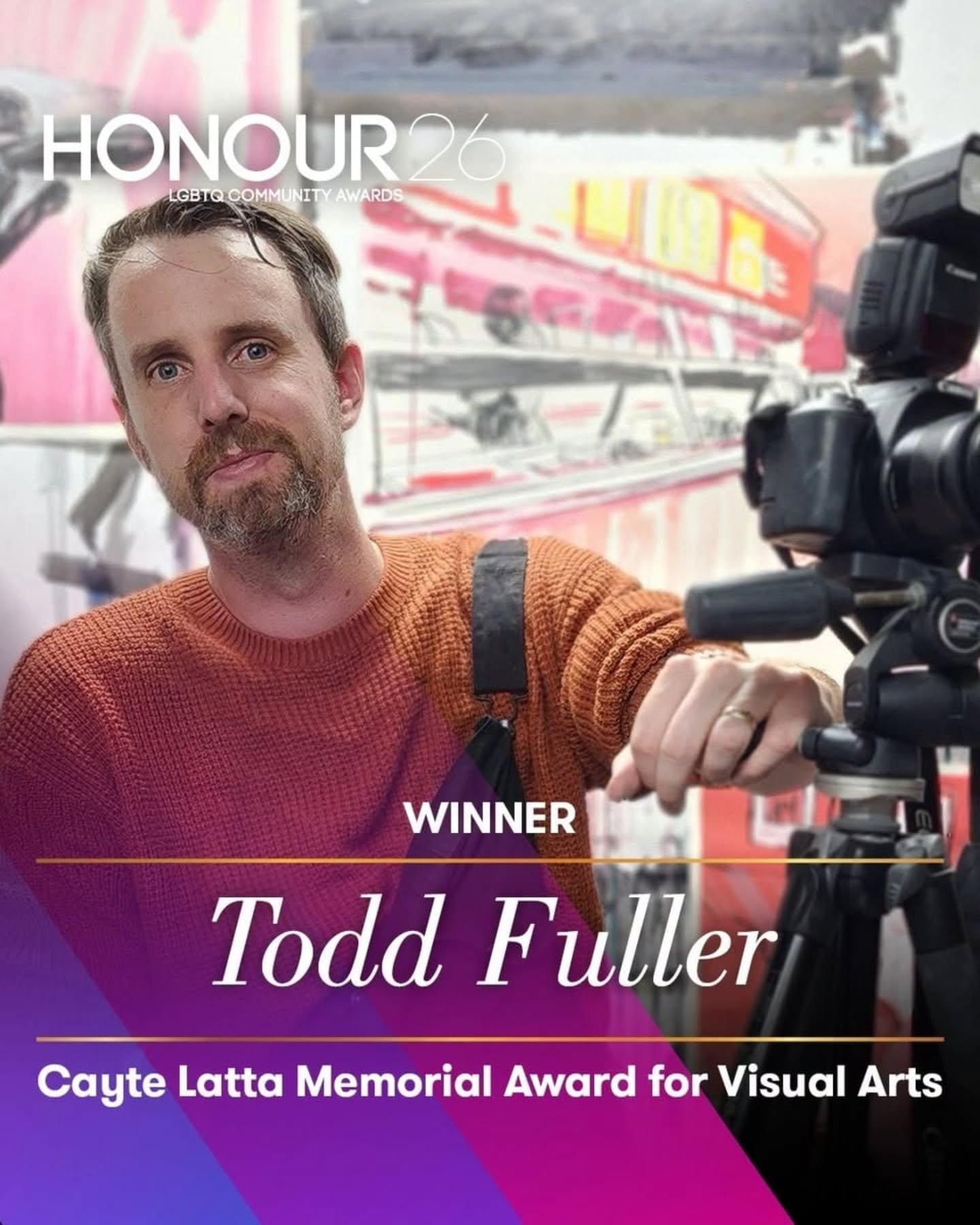 Last night, I was incredibly humbled to receive the Cayte Latta Memorial Award from ACON.

Cayte was an accomplished photographer, artist, filmmaker, social activist and leading LGBTI community figure for more than two decades before her passing in 2