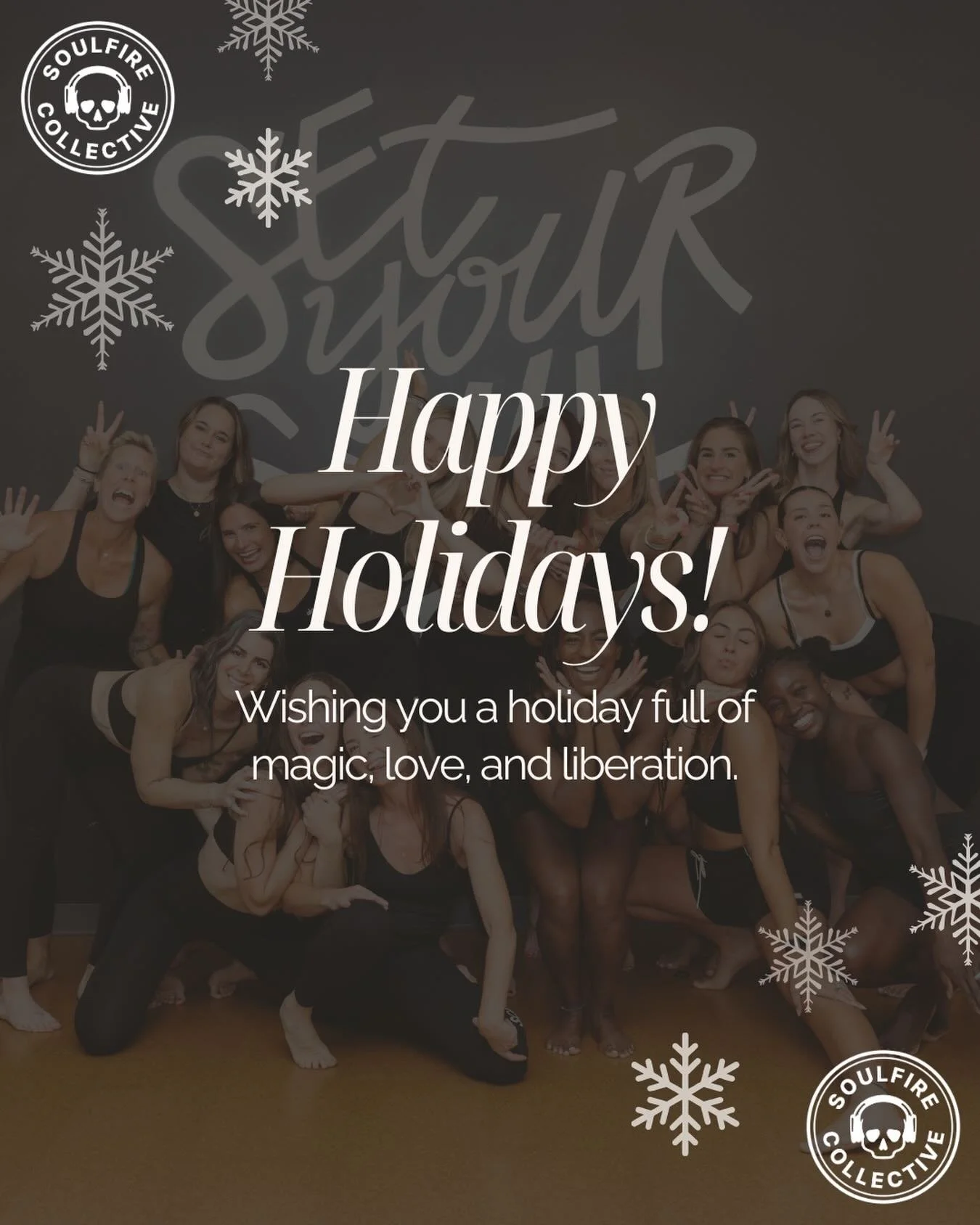 Happy Holidays, SoulFire fam! May your holiday be merry &amp; bright ✨