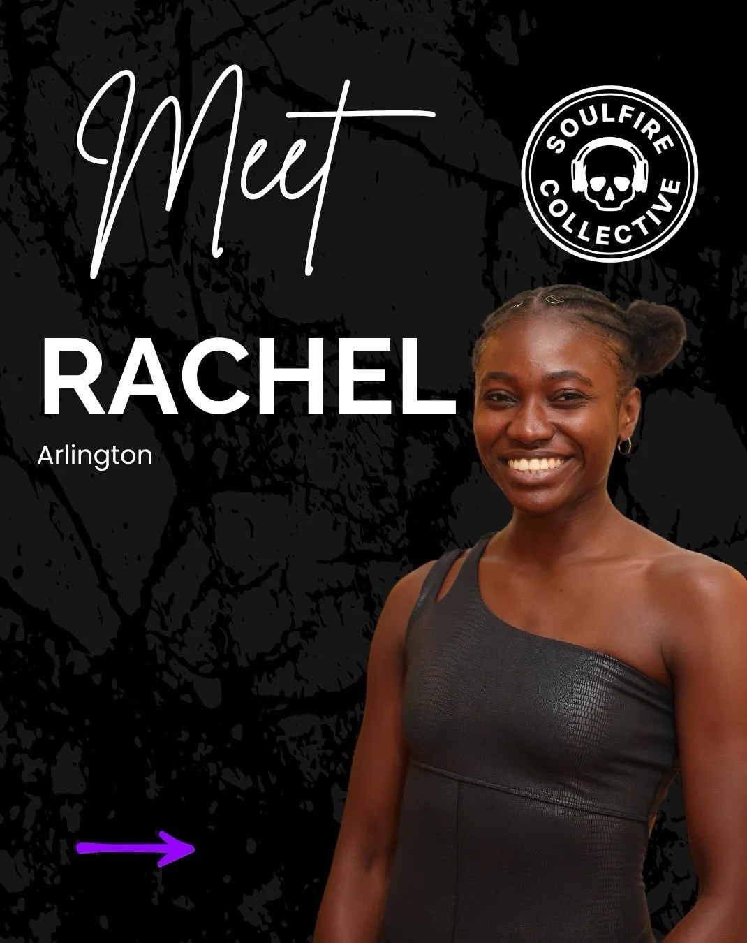 Meet one of our Teachers: @rachel_okotete 💜⚡️

A literal ball of energy and positivity, you can find Rachel in Arlington teaching, dancing, and/or hyping up her fellow teachers 🤪

We love you, Rach!

#soulfirecollective #yogateacher #soulfiresquad 