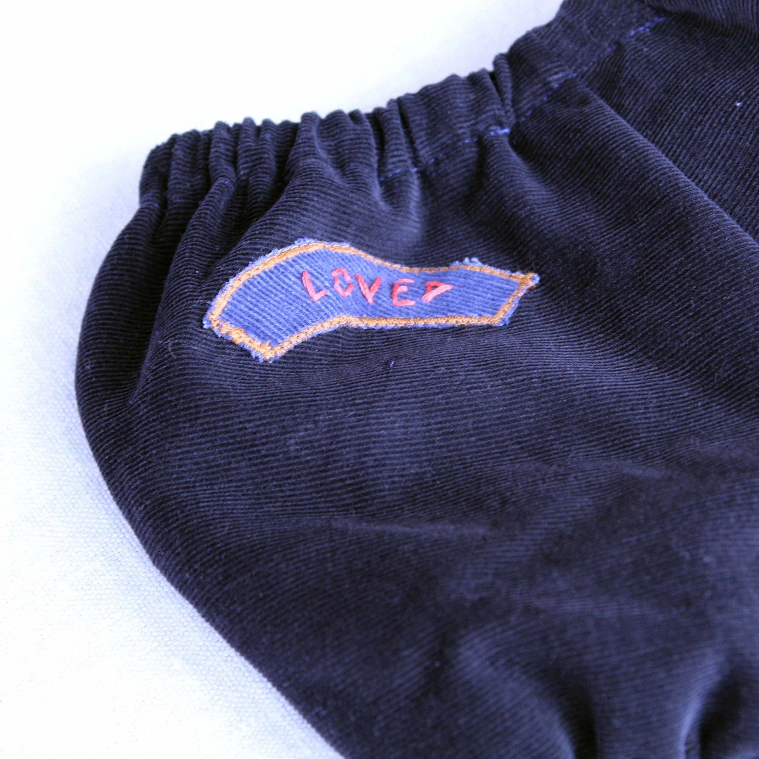 Loved Bloomers - Black col cord - 6-12M Close Up