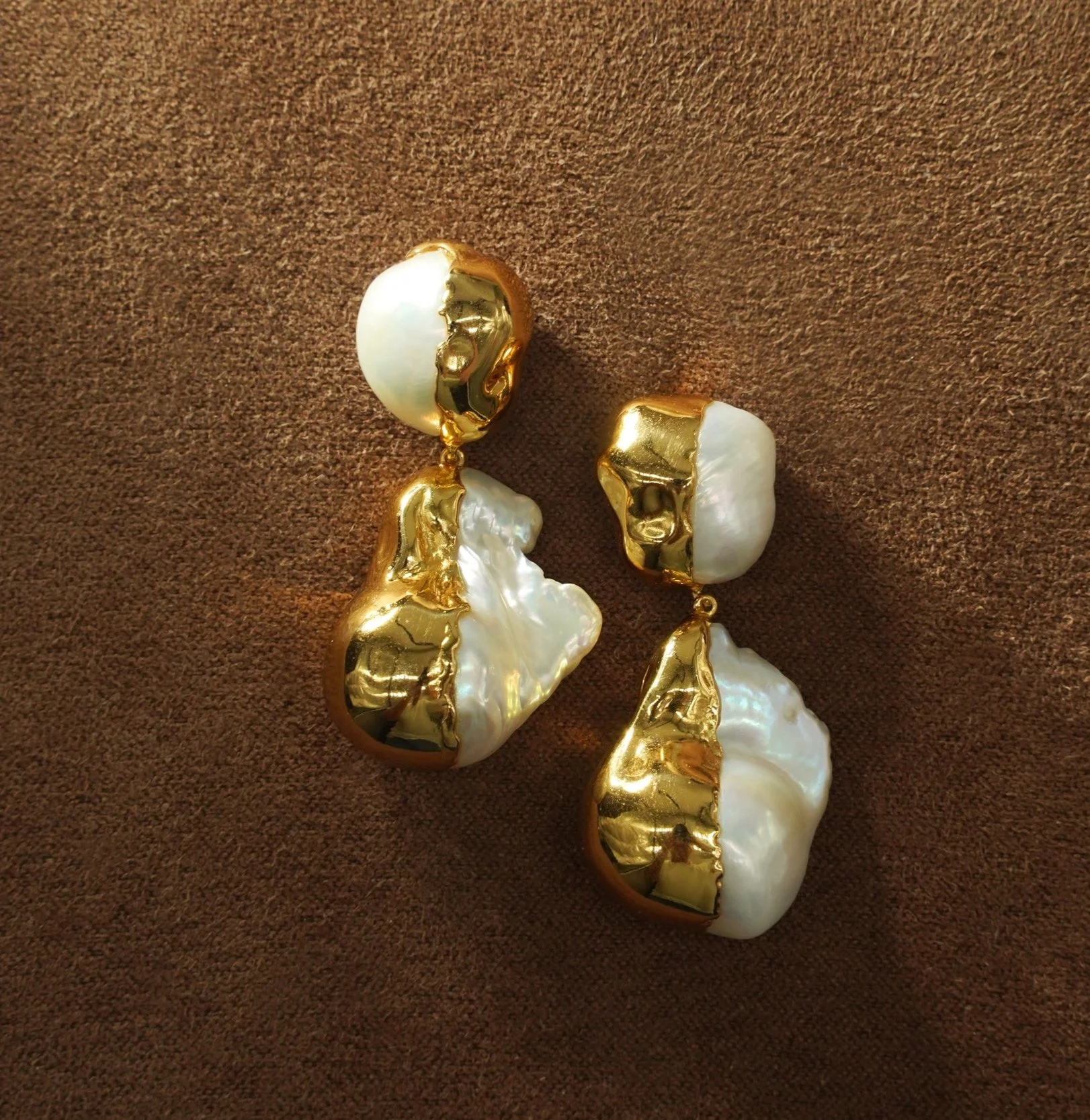 Semi Baroque Dangling Earrings