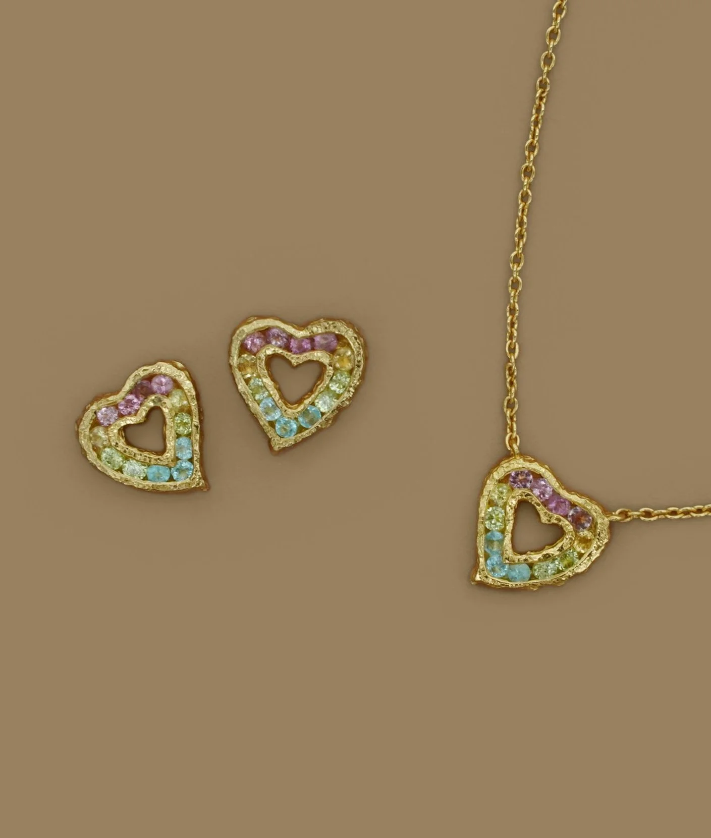 Mini Heart Rainbow Sapphire  (Valentine Exclusive)