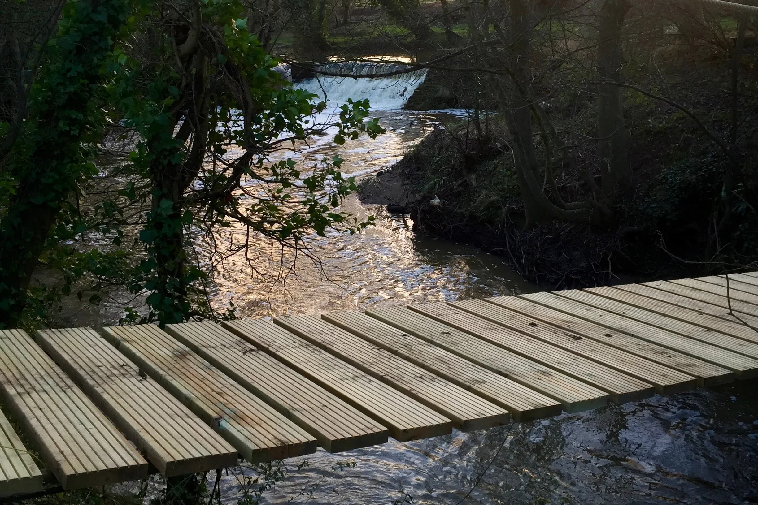 Rope Bridge suspended over river