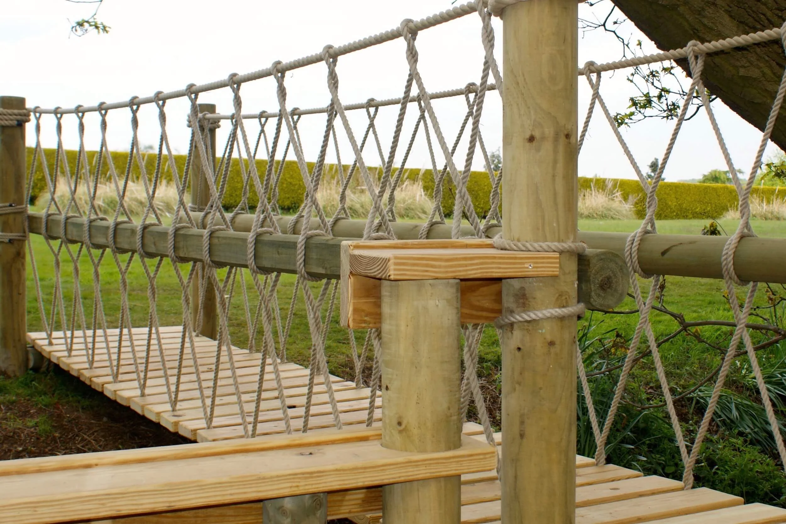 Rope Bridge rope work and balustrades