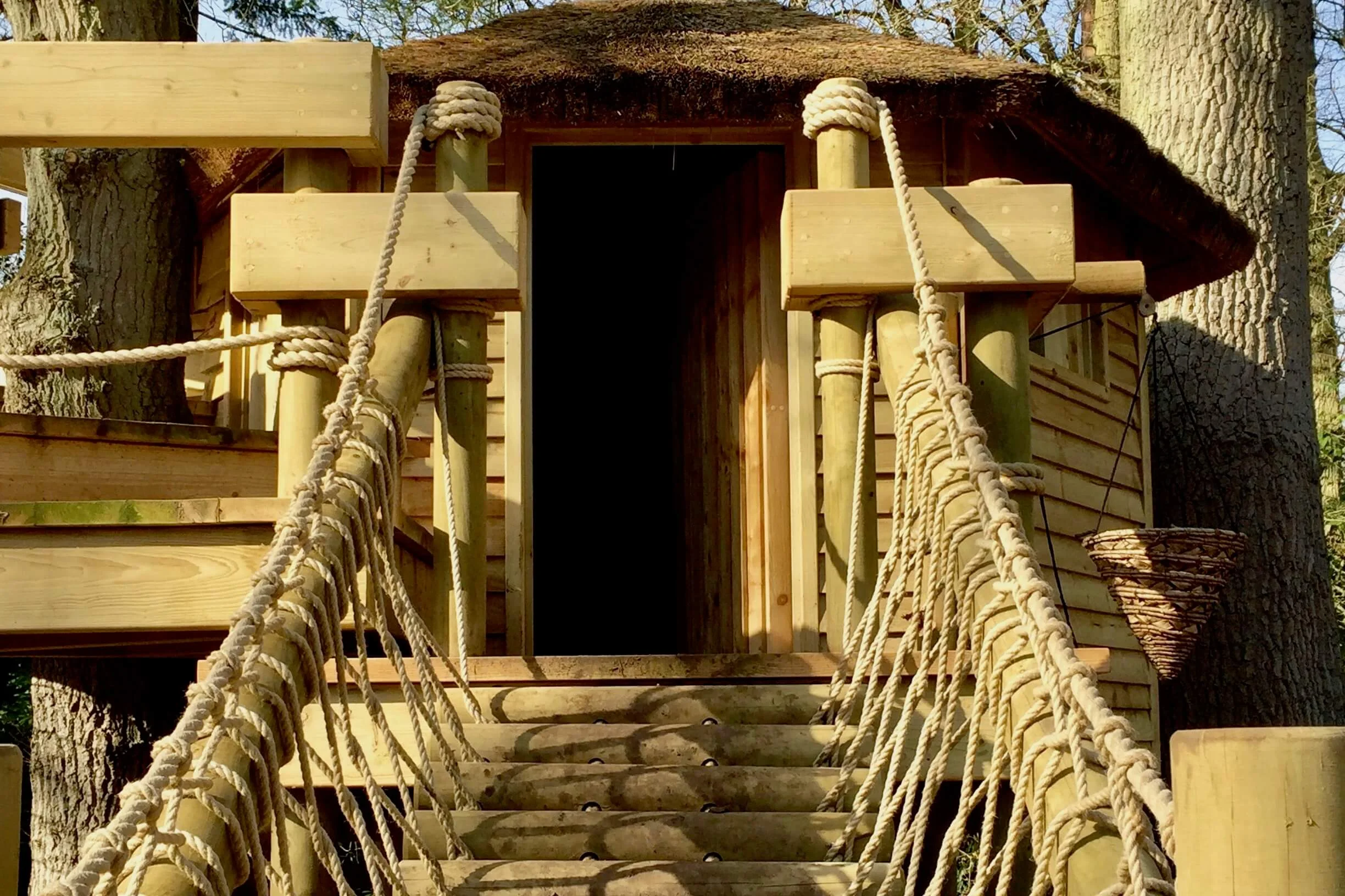 Fixed beam Rope Bridge and rope work